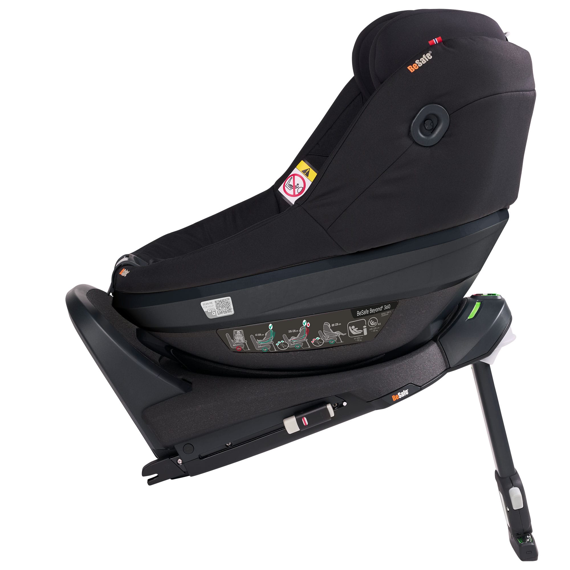 BeSafe Beyond 2 360 Car Seat & Base in Fresh Black Cab Toddler Car Seats