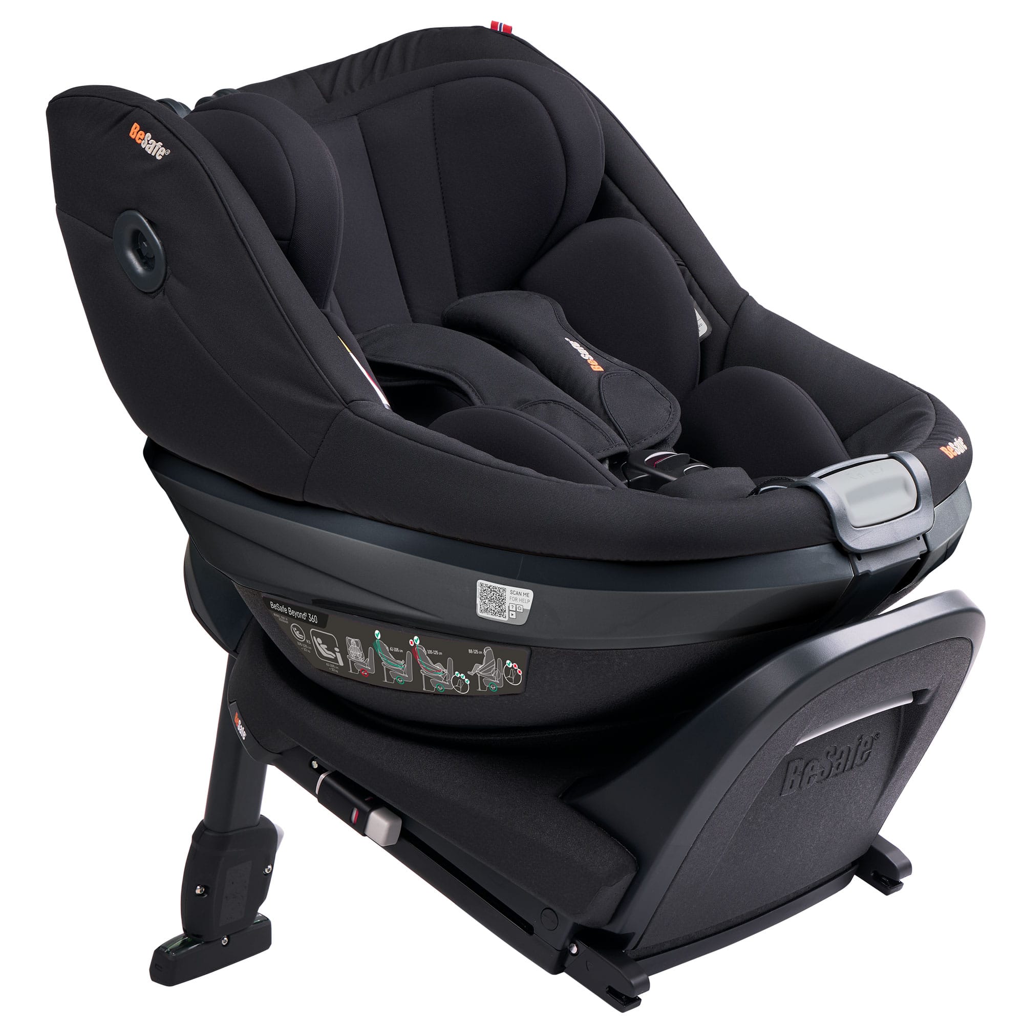 BeSafe Beyond 2 360 Car Seat & Base in Fresh Black Cab Toddler Car Seats