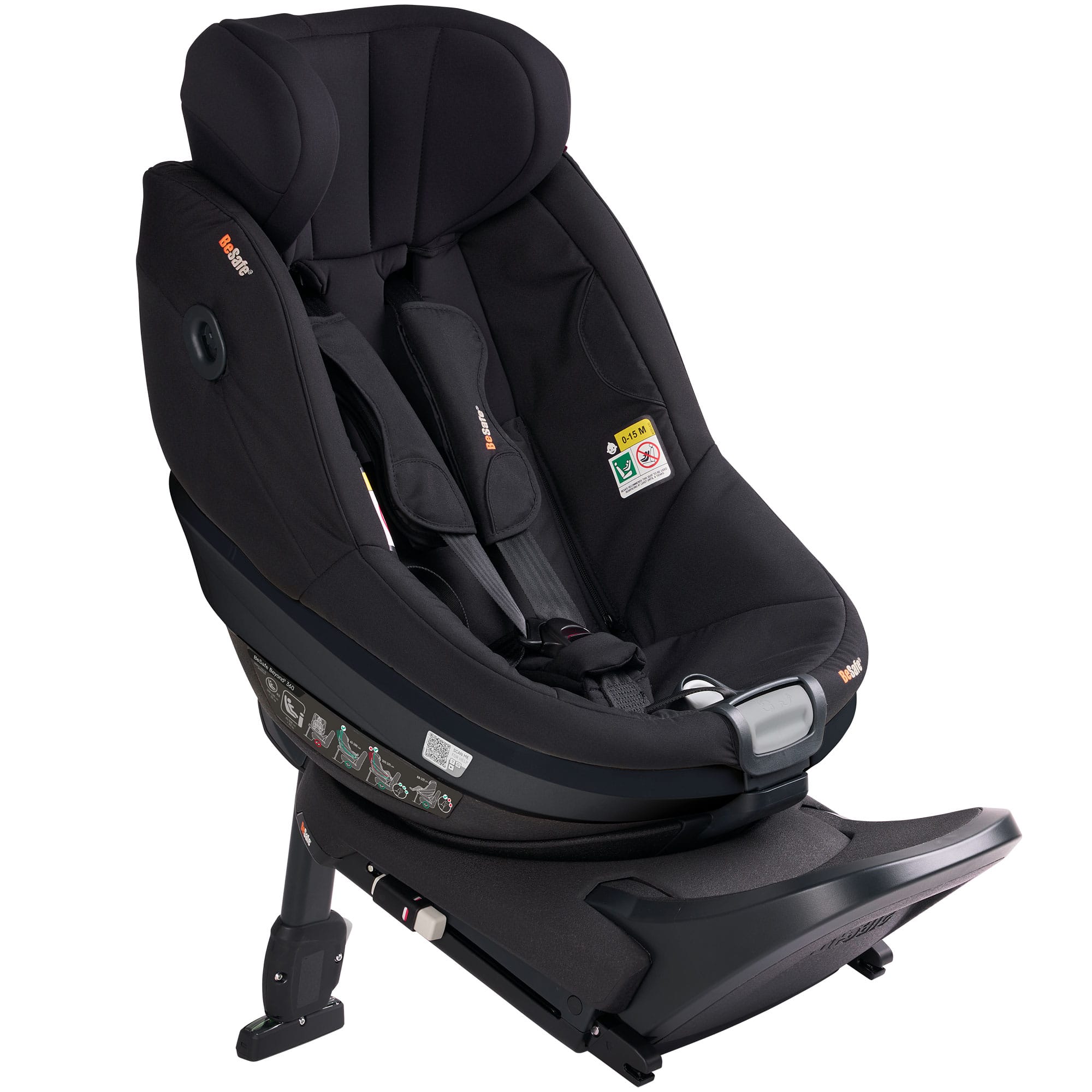 BeSafe Beyond 2 360 Car Seat & Base in Fresh Black Cab Toddler Car Seats