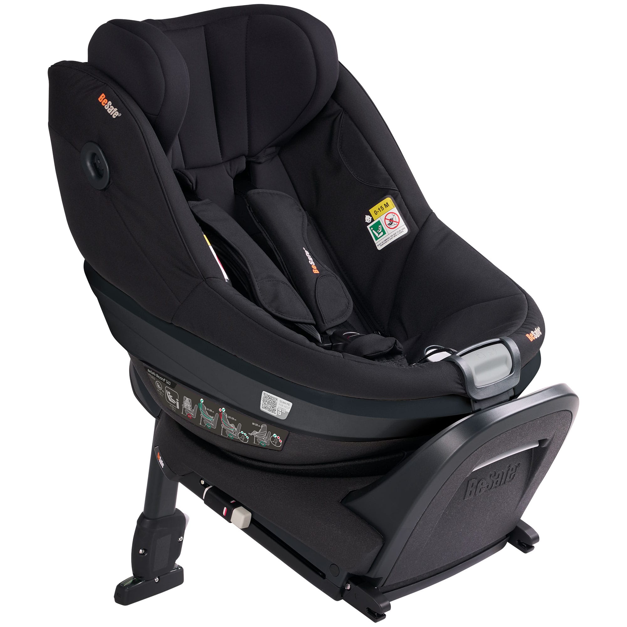 BeSafe Beyond 2 360 Car Seat & Base in Fresh Black Cab Toddler Car Seats