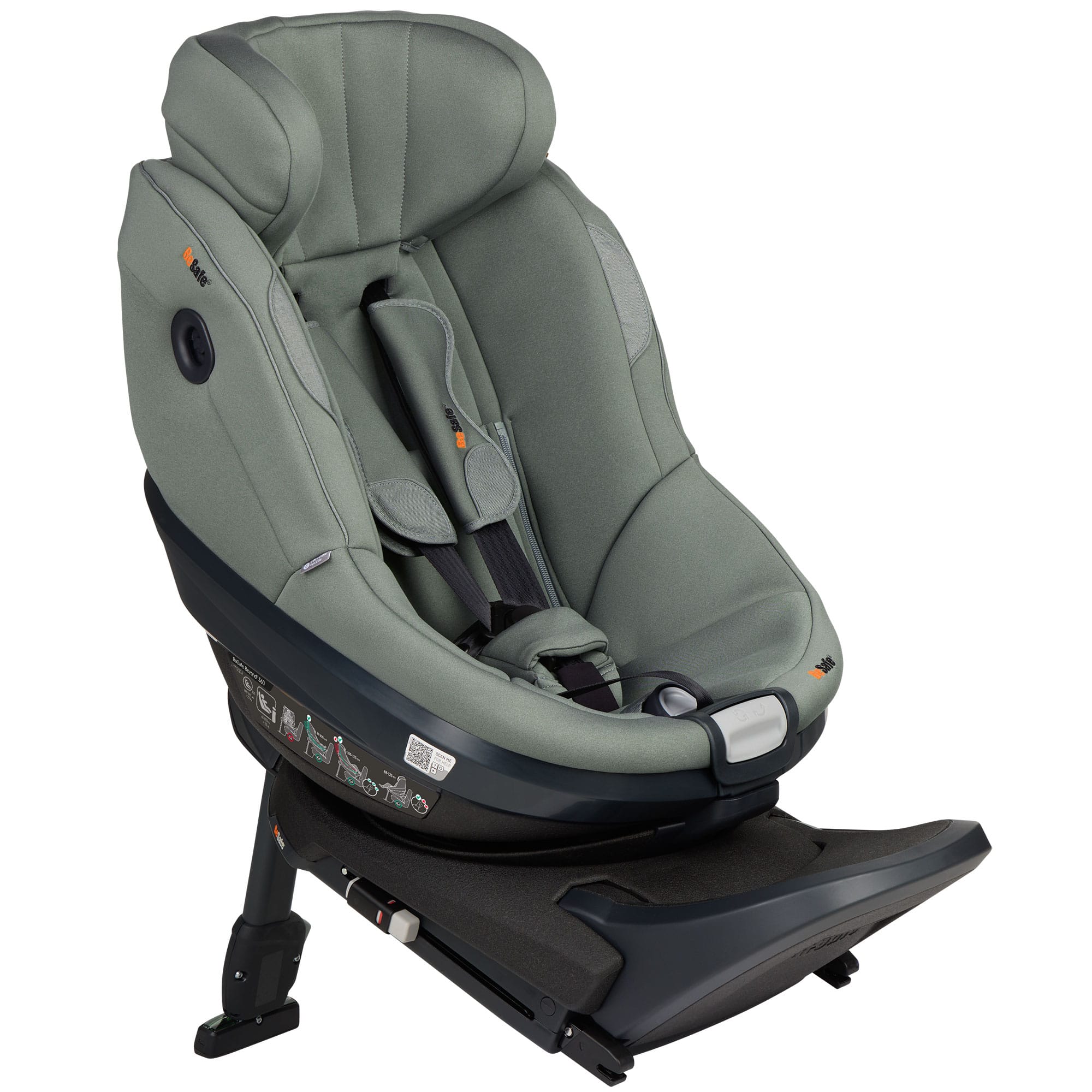 BeSafe Beyond 2 360 Car Seat & Base in Meadow Green Soft Breeze Toddler Car Seats