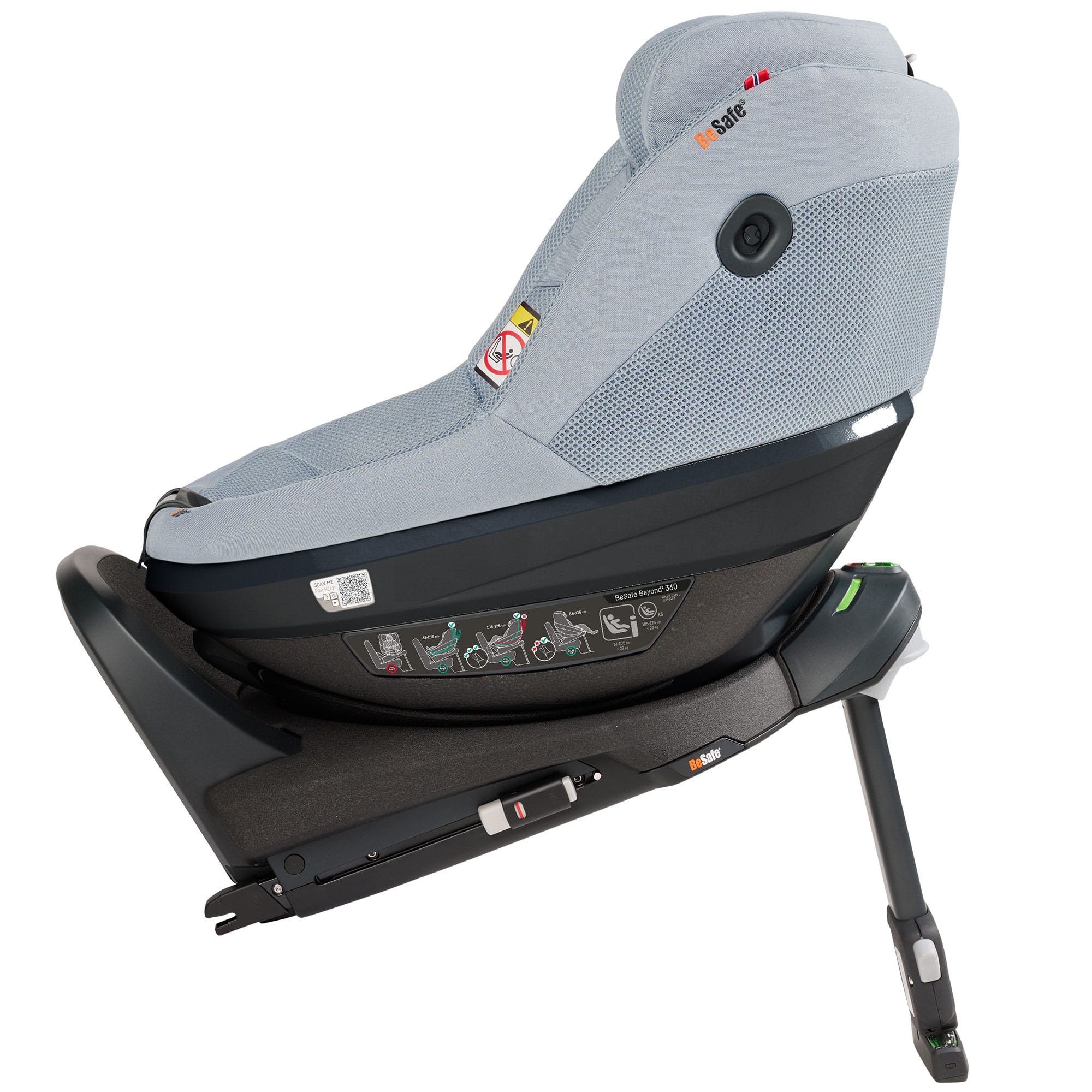 BeSafe Beyond 2 360 Car Seat & Base in Peak Mesh Toddler Car Seats