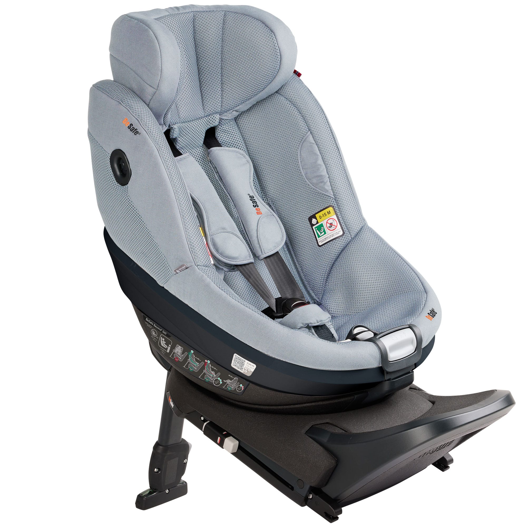 BeSafe Beyond 2 360 Car Seat & Base in Peak Mesh Toddler Car Seats
