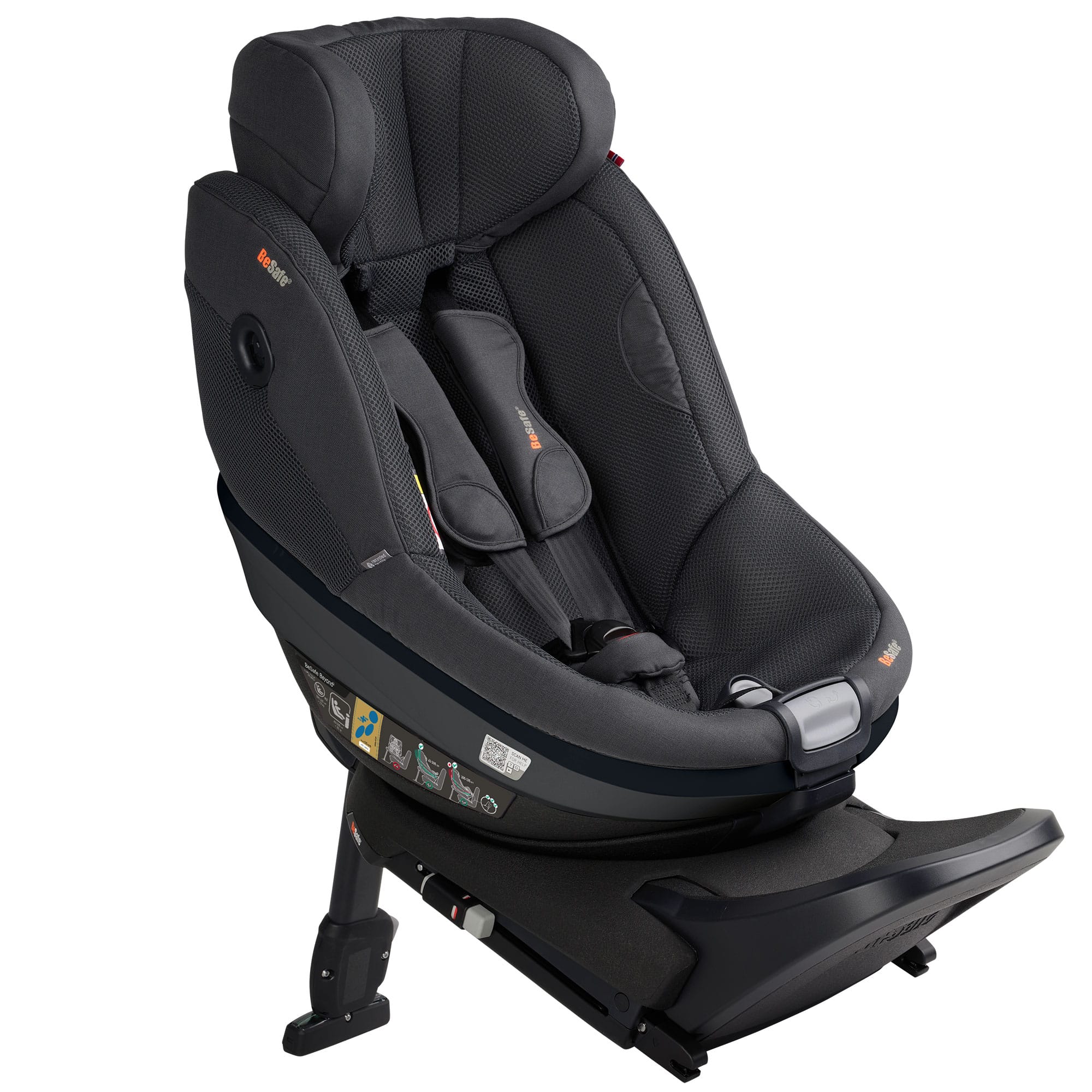 BeSafe Beyond 2 Rear Facing Car Seat in Anthracite Mesh Toddler Car Seats