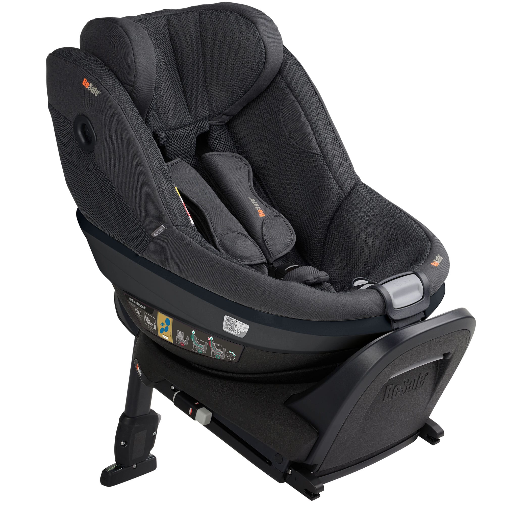BeSafe Beyond 2 Rear Facing Car Seat in Anthracite Mesh Toddler Car Seats 21521-ANT-MES 7072754026752