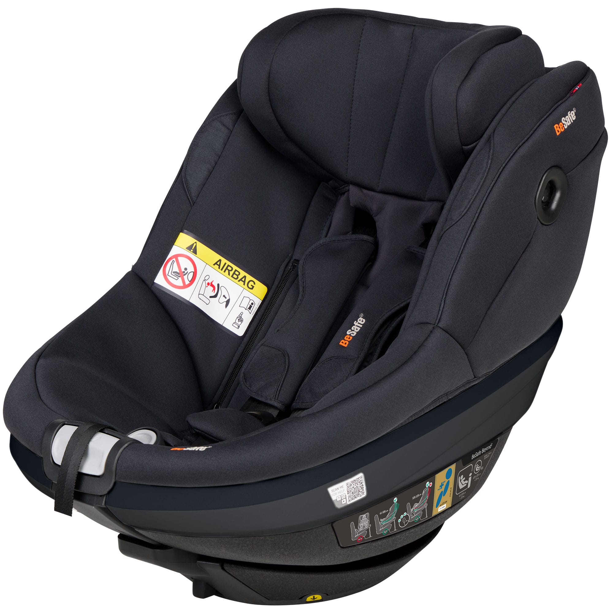 BeSafe Beyond 2 Rear Facing Car Seat in Black Soft Breeze Toddler Car Seats