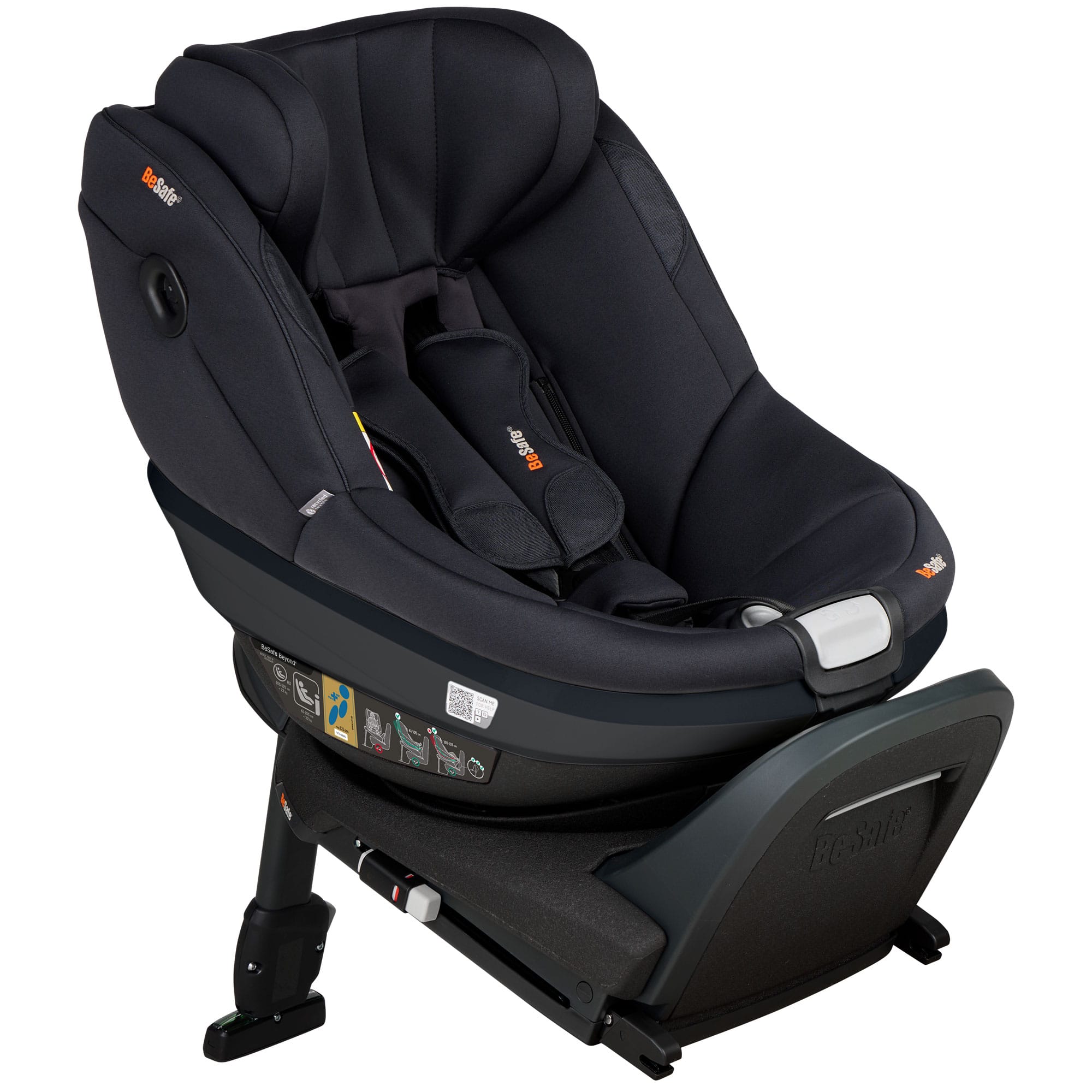 BeSafe Beyond 2 Rear Facing Car Seat in Black Soft Breeze Toddler Car Seats 21521-BLK 7072754026776