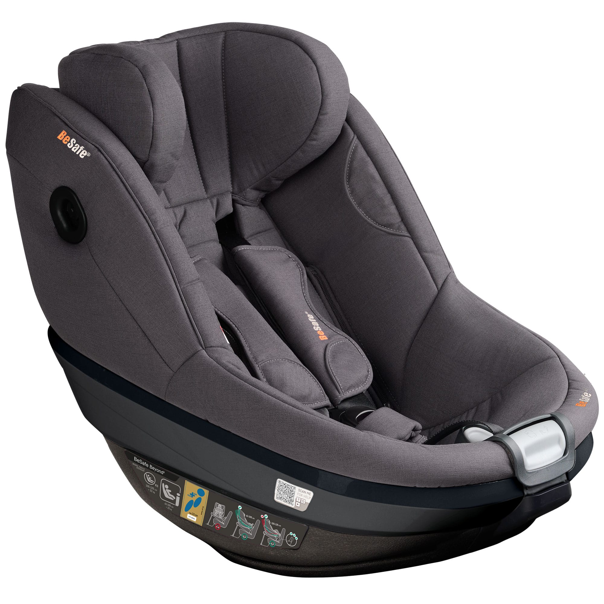 BeSafe Beyond 2 Rear Facing Car Seat in Dark Grey Melange Toddler Car Seats 11045370-DarkGreyM-Std 7072754026783
