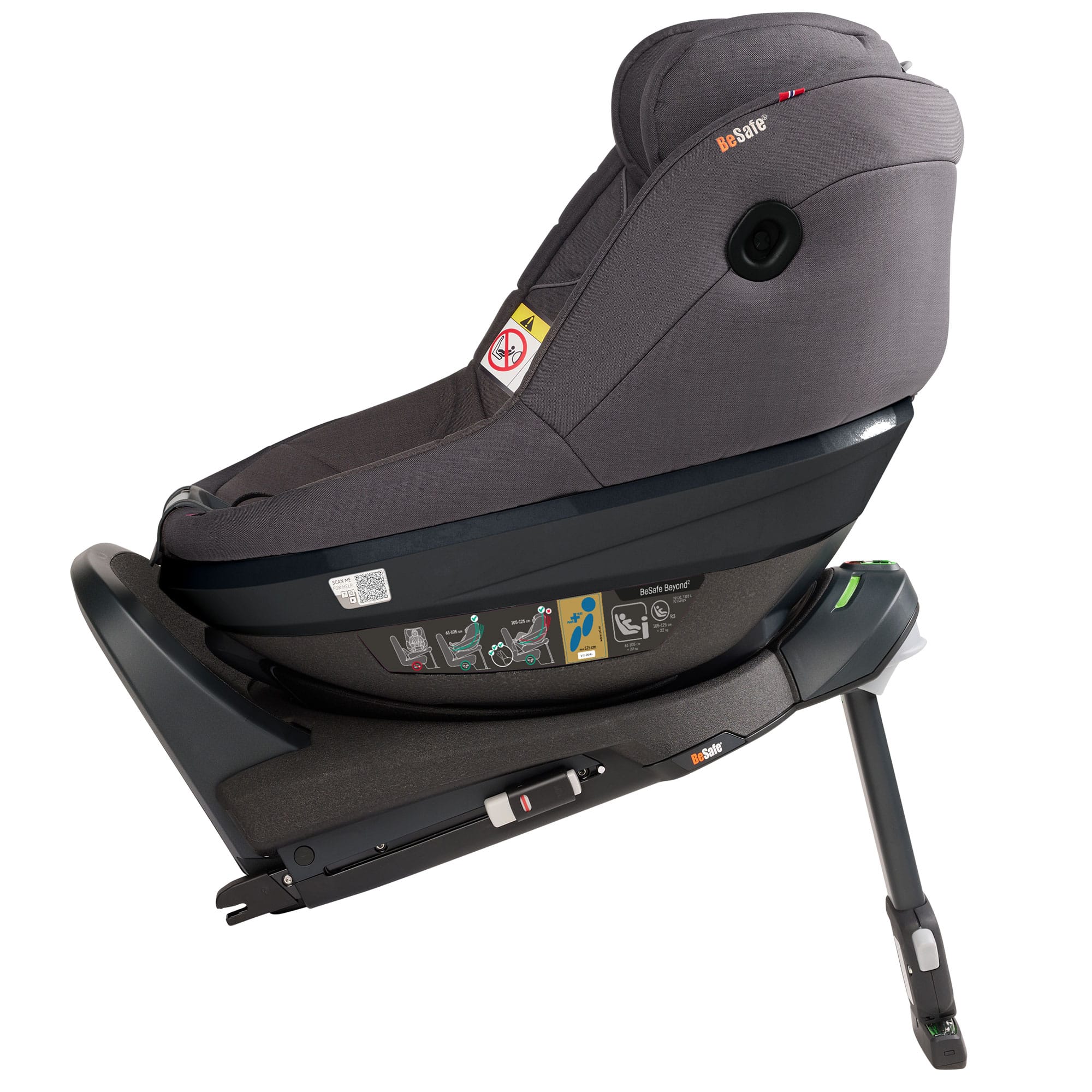 BeSafe Beyond 2 Rear Facing Car Seat in Dark Grey Melange Toddler Car Seats
