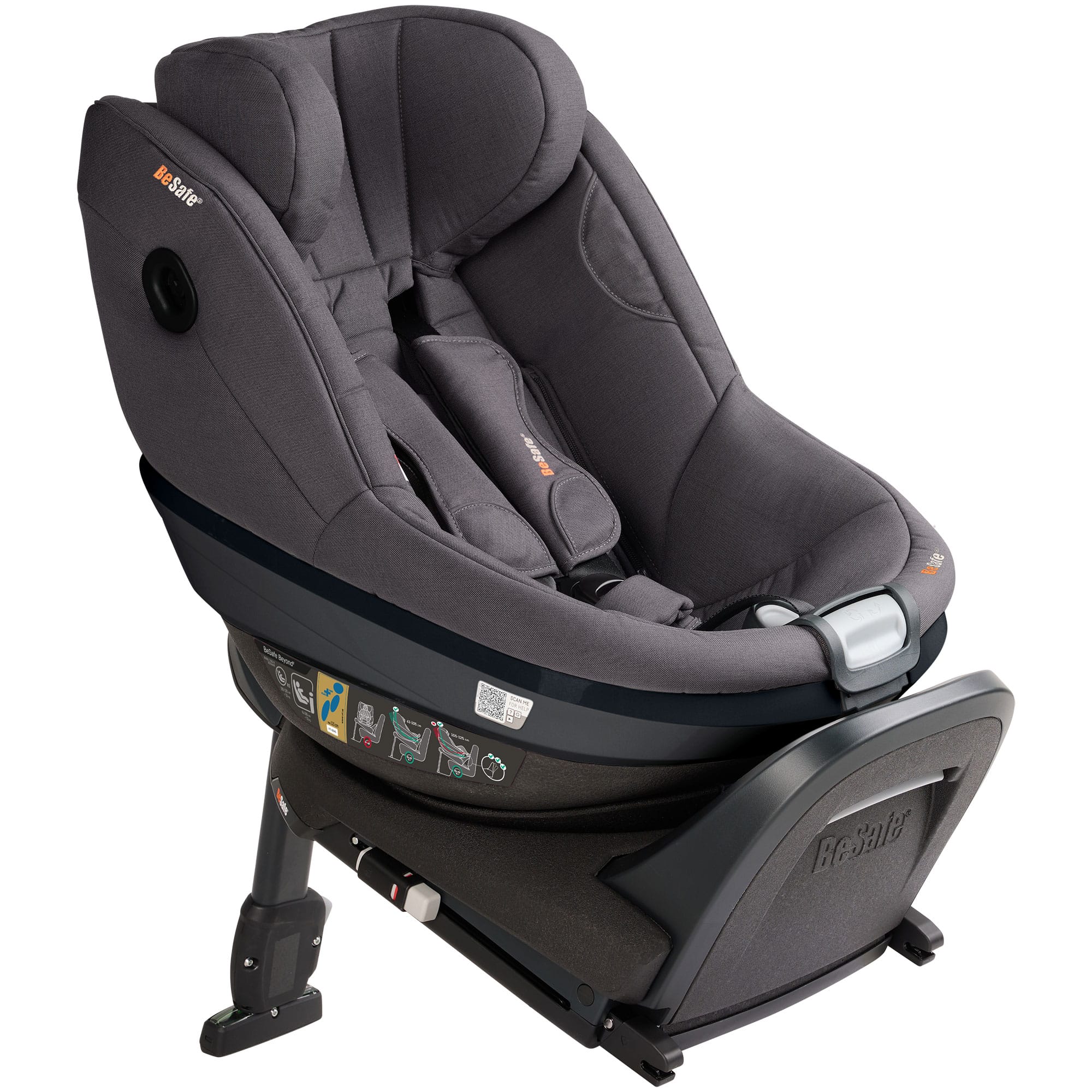 BeSafe Beyond 2 Rear Facing Car Seat in Dark Grey Melange Toddler Car Seats 21521-GRY-MEL 7072754026783