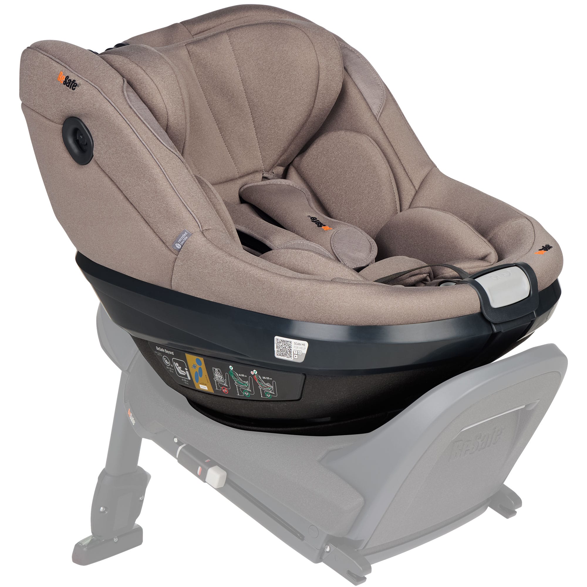 BeSafe Beyond 2 Rear Facing Car Seat in Dark Sand Soft Breeze Toddler Car Seats