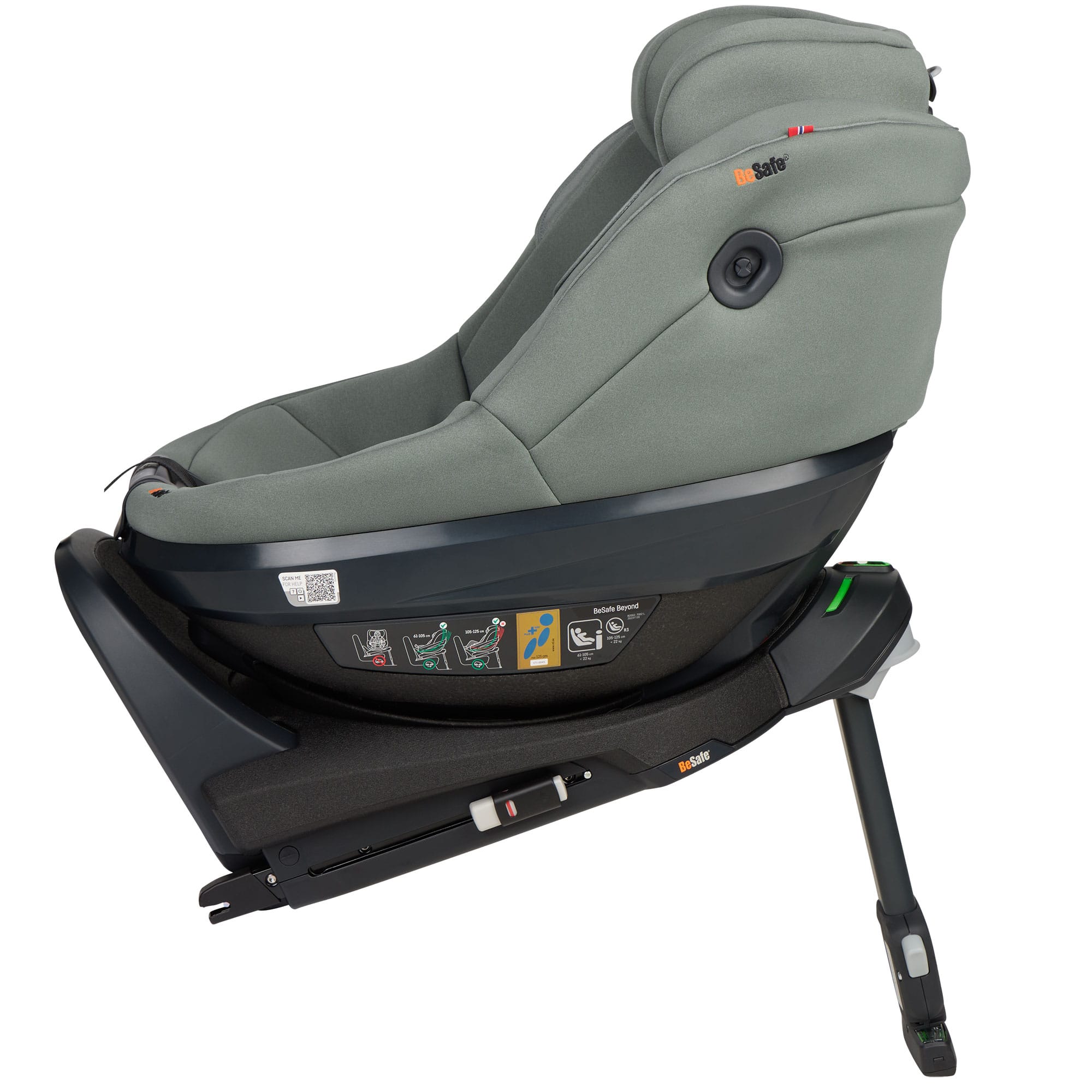 BeSafe Beyond 2 Rear Facing Car Seat in Meadow Green Soft Breeze Toddler Car Seats