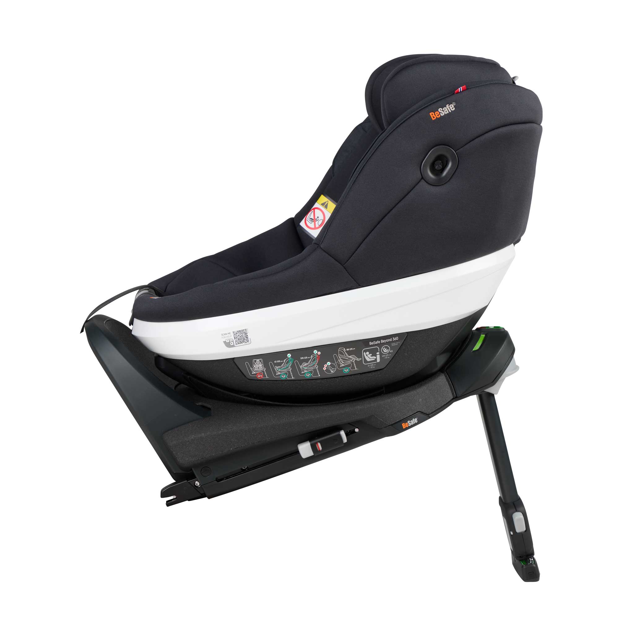 BeSafe Beyond 360 Car Seat & Base in Black Soft Breeze Toddler Car Seats 19302-BlackSoBr-Std 7072754023577