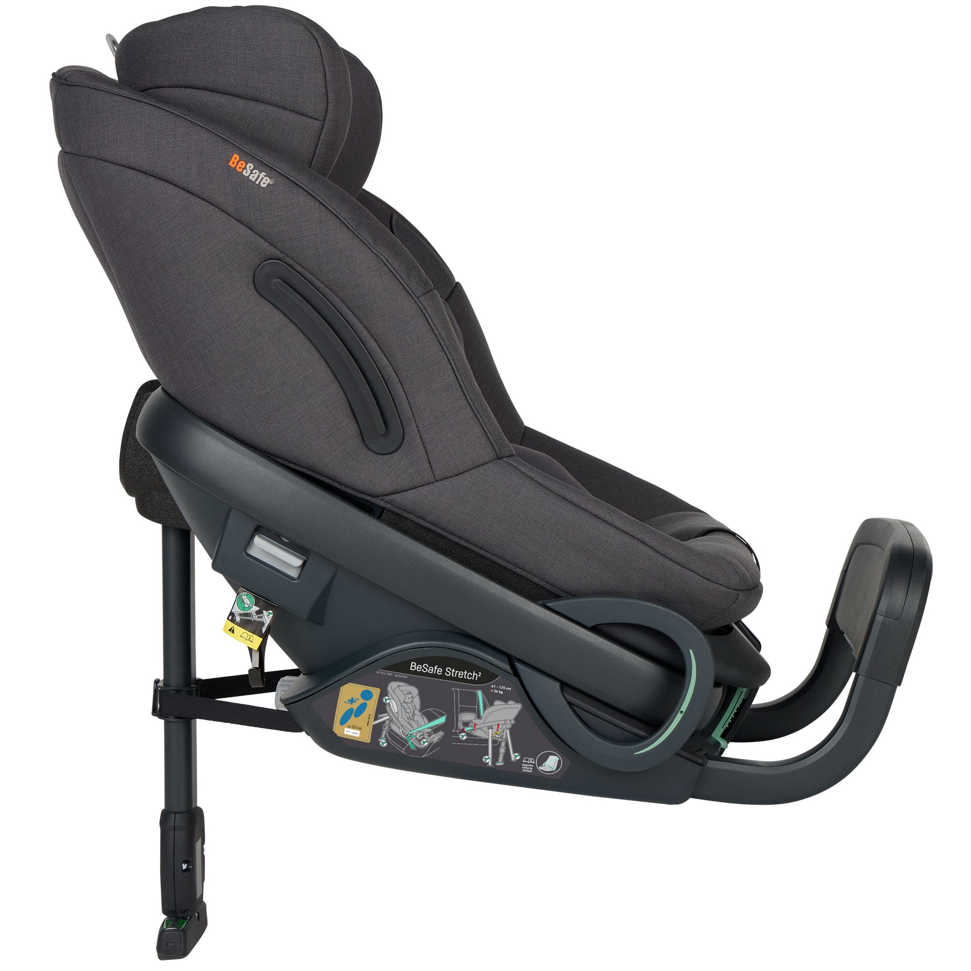 BeSafe Stretch 2 Car Seat in Dark Grey Melange Toddler Car Seats 11048209-DarkGreyM-Std 7072754028121