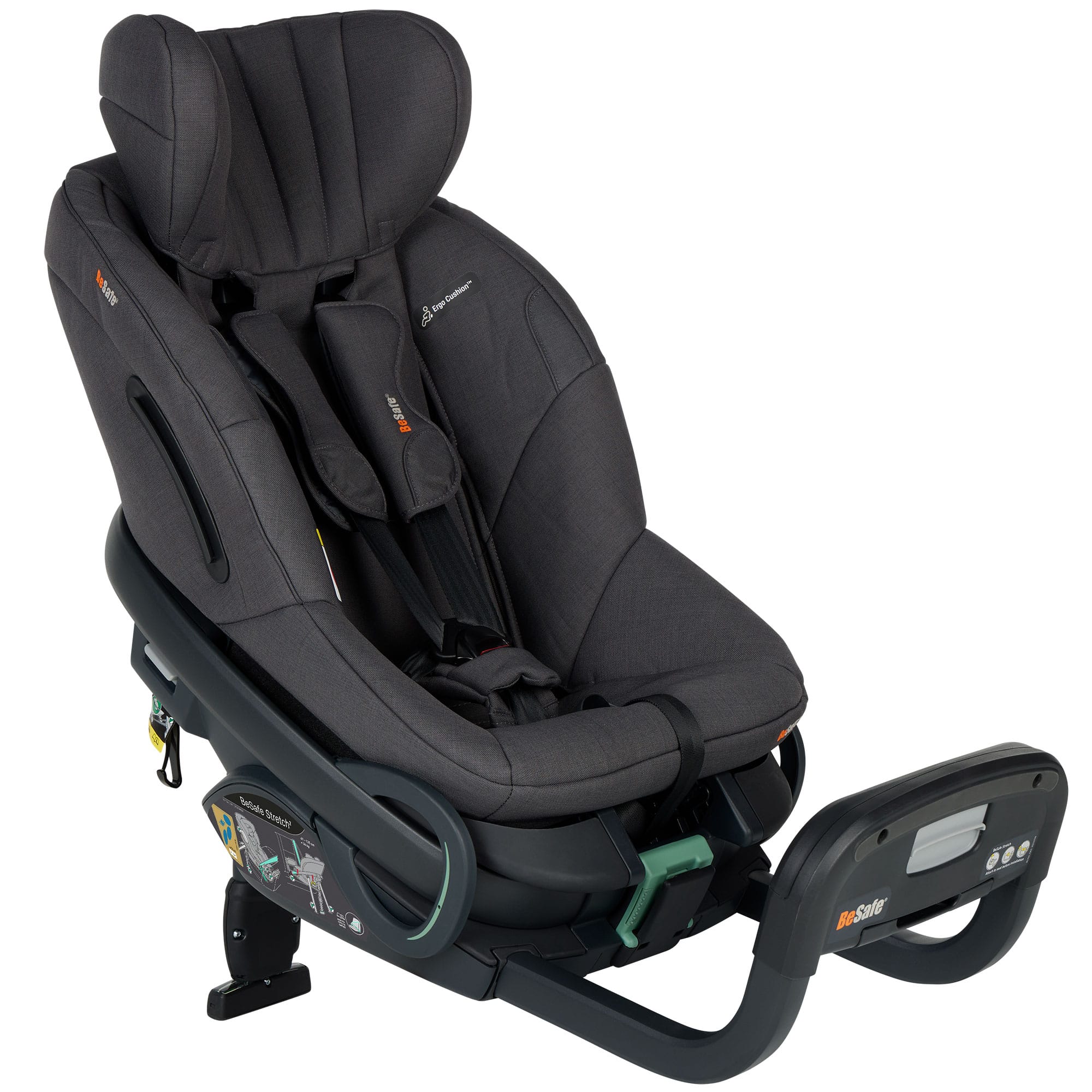 BeSafe Stretch 2 Car Seat in Dark Grey Melange Toddler Car Seats 11048209-DarkGreyM-Std 7072754028121