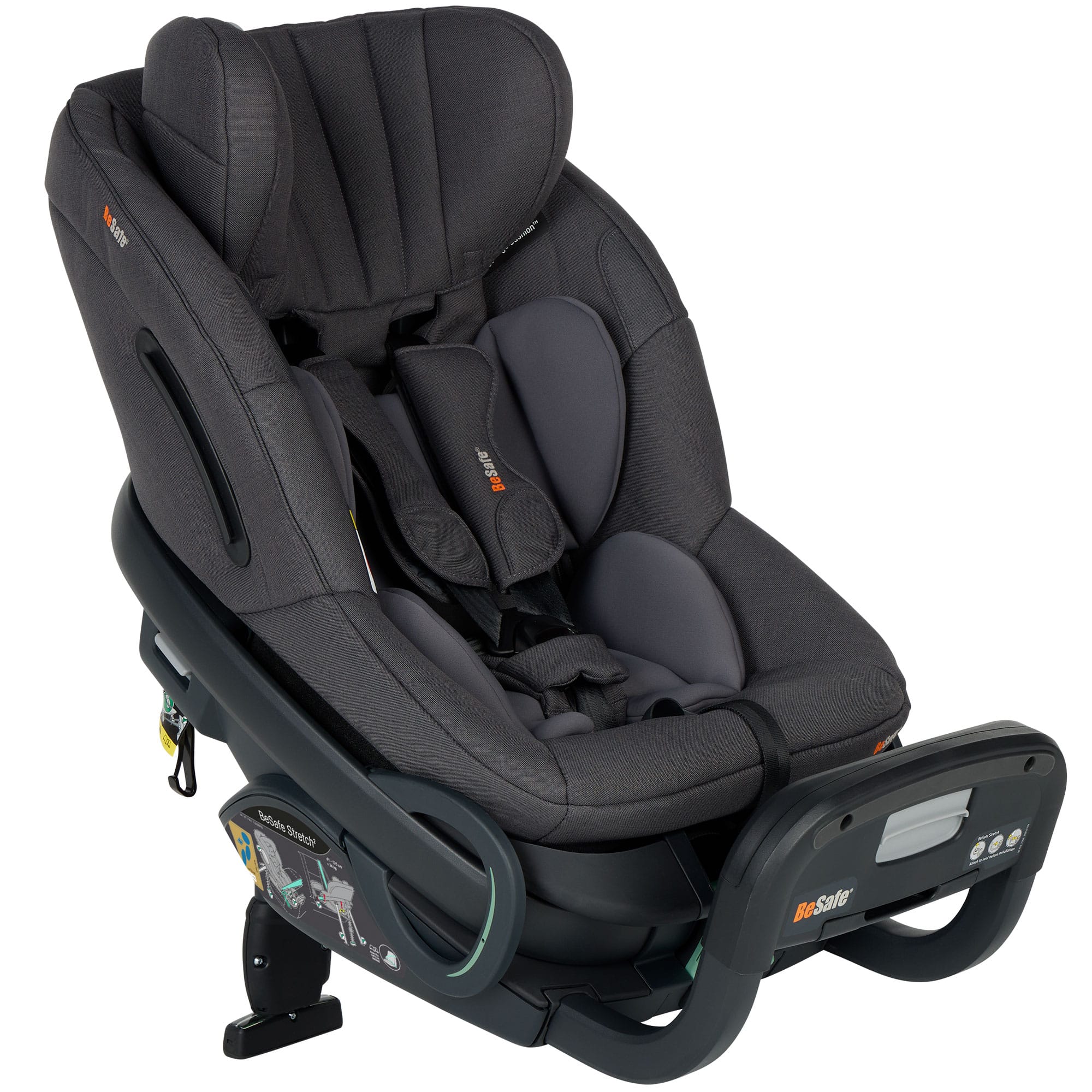 BeSafe Stretch 2 Car Seat in Dark Grey Melange Toddler Car Seats 11048209-DarkGreyM-Std 7072754028121