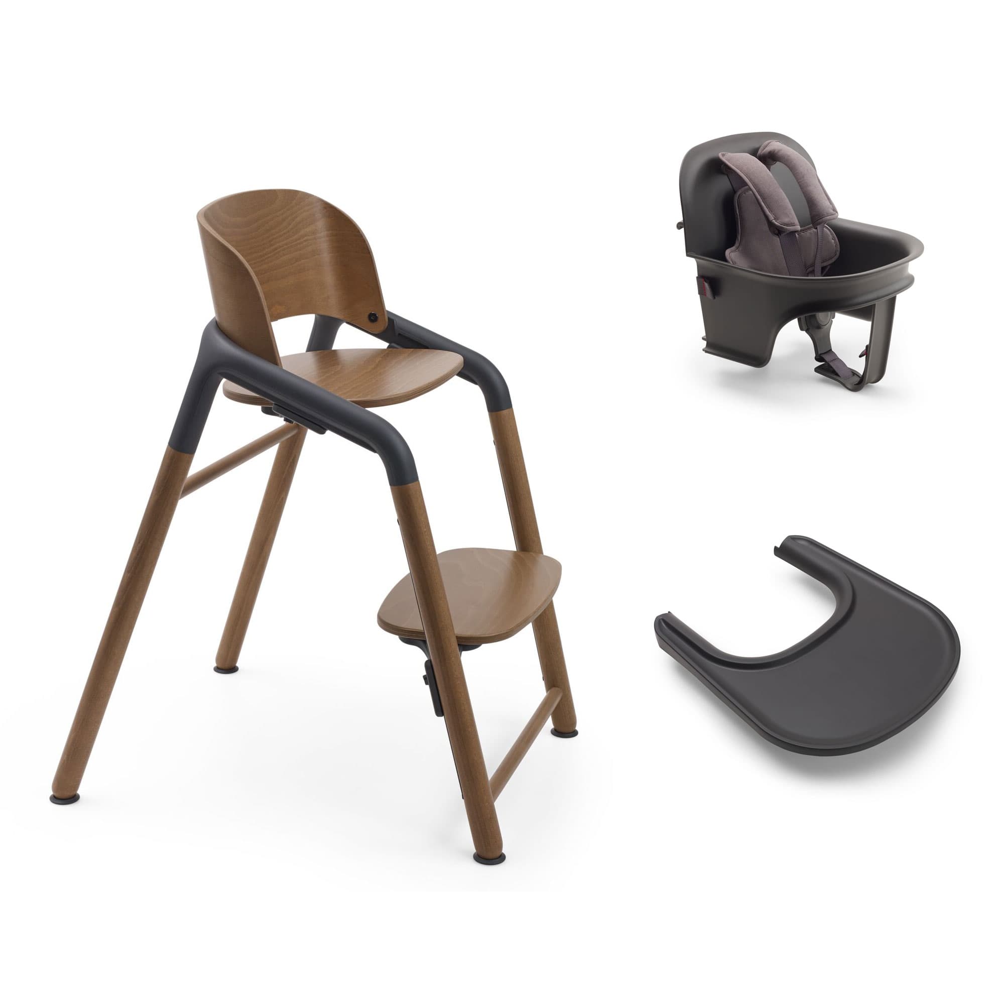 Bugaboo Giraffe Complete High Chair Bundle in Wood Grey Baby Highchairs 20988-WOO-GRY 8717447550105