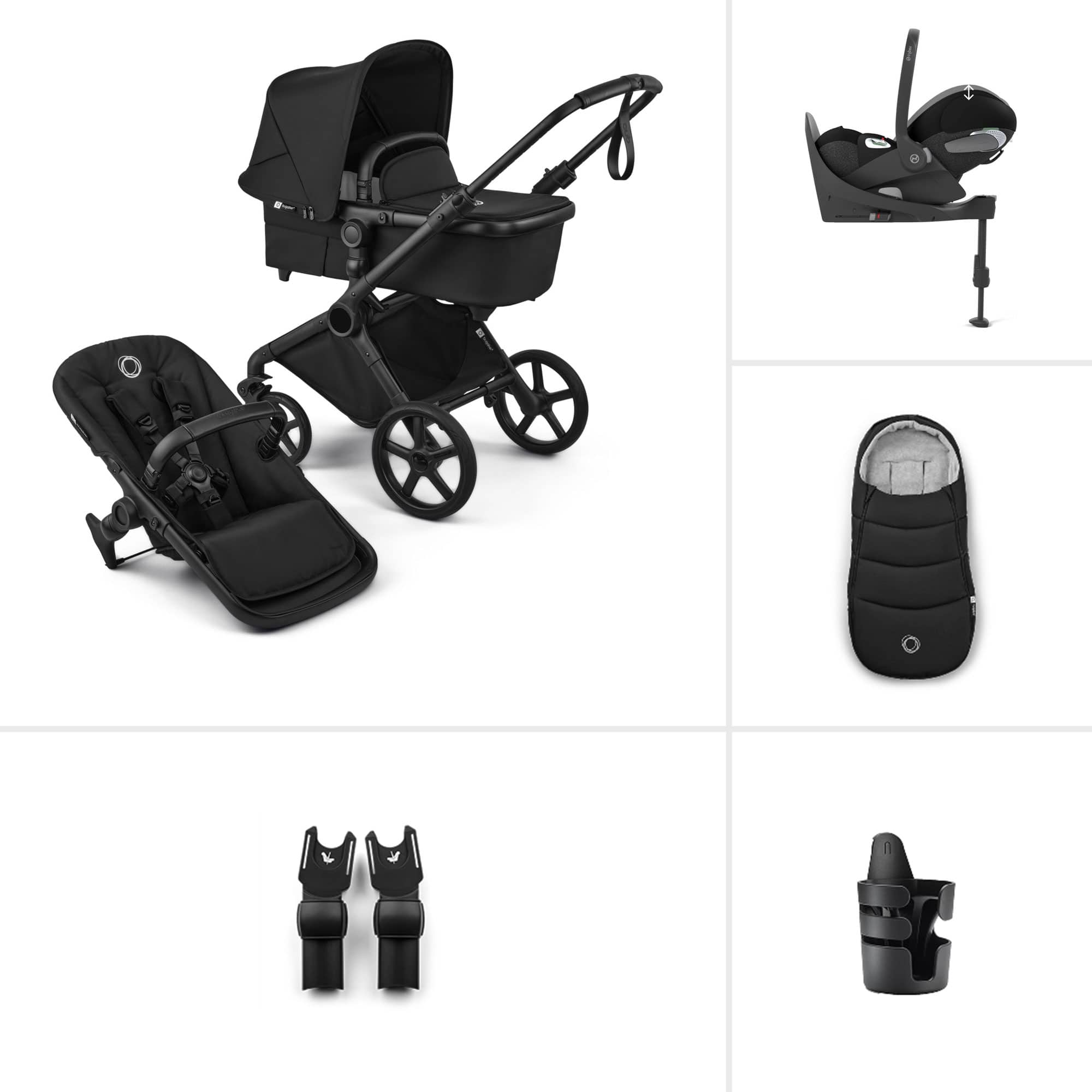 Bugaboo Cub Cybex Ultimate Newborn Bundle in Heritage Black Baby Prams 23228-CB-CLT-BLK 8717447472322
