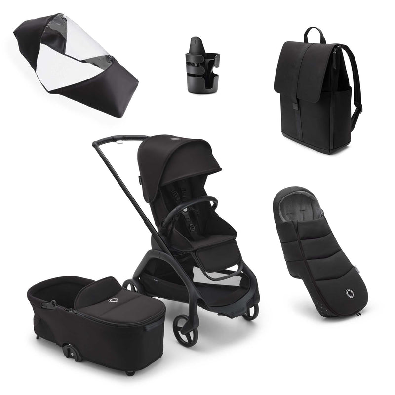 Bugaboo Dragonfly Complete Bundle - Black/Midnight Black Baby Prams 13813-BLK-MID-BLK 8717447448044