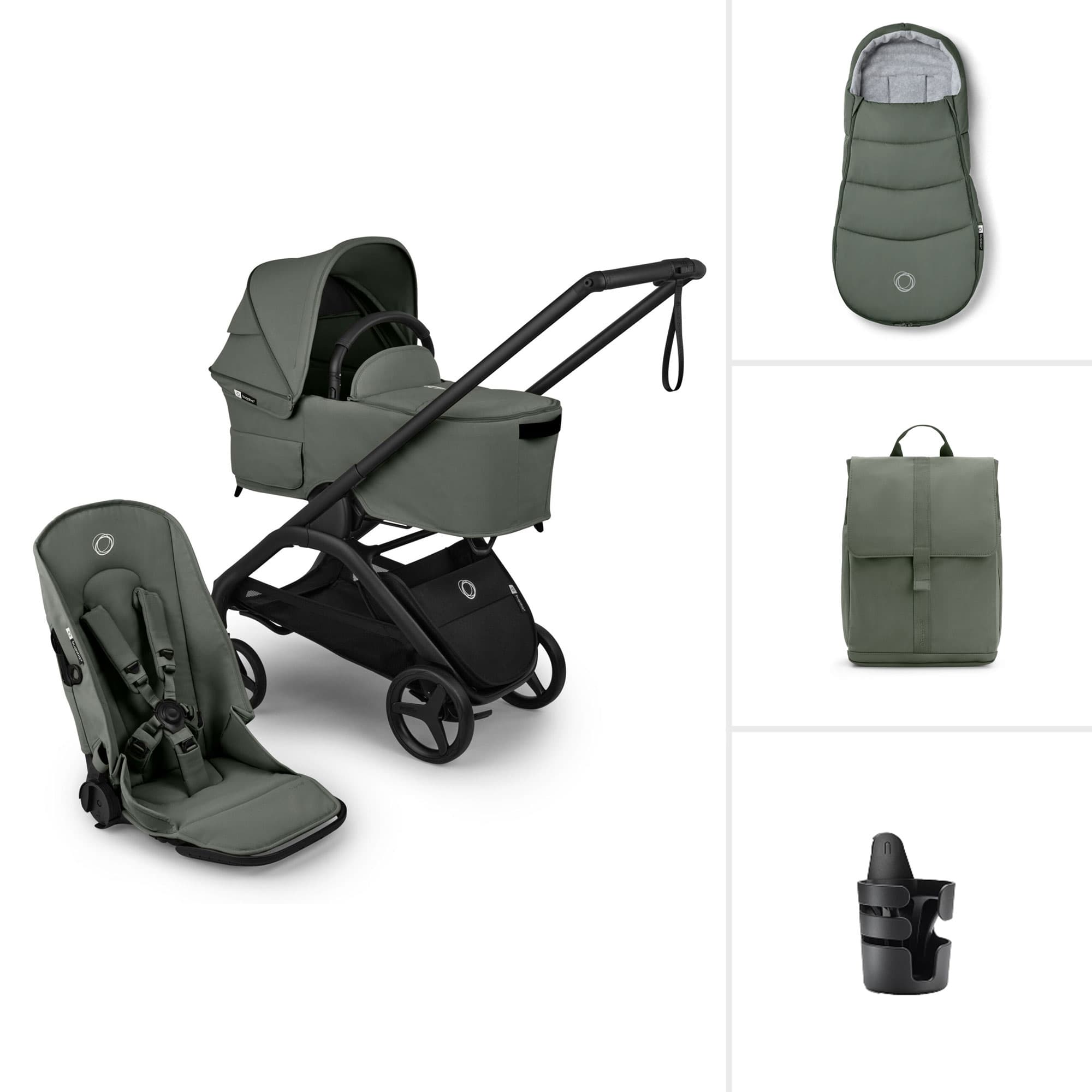 Bugaboo Dragonfly Plus Essential Stroller Bundle - Forest Green Baby Prams BUG-DFLY-PLUS-ESS-5 8717447393337