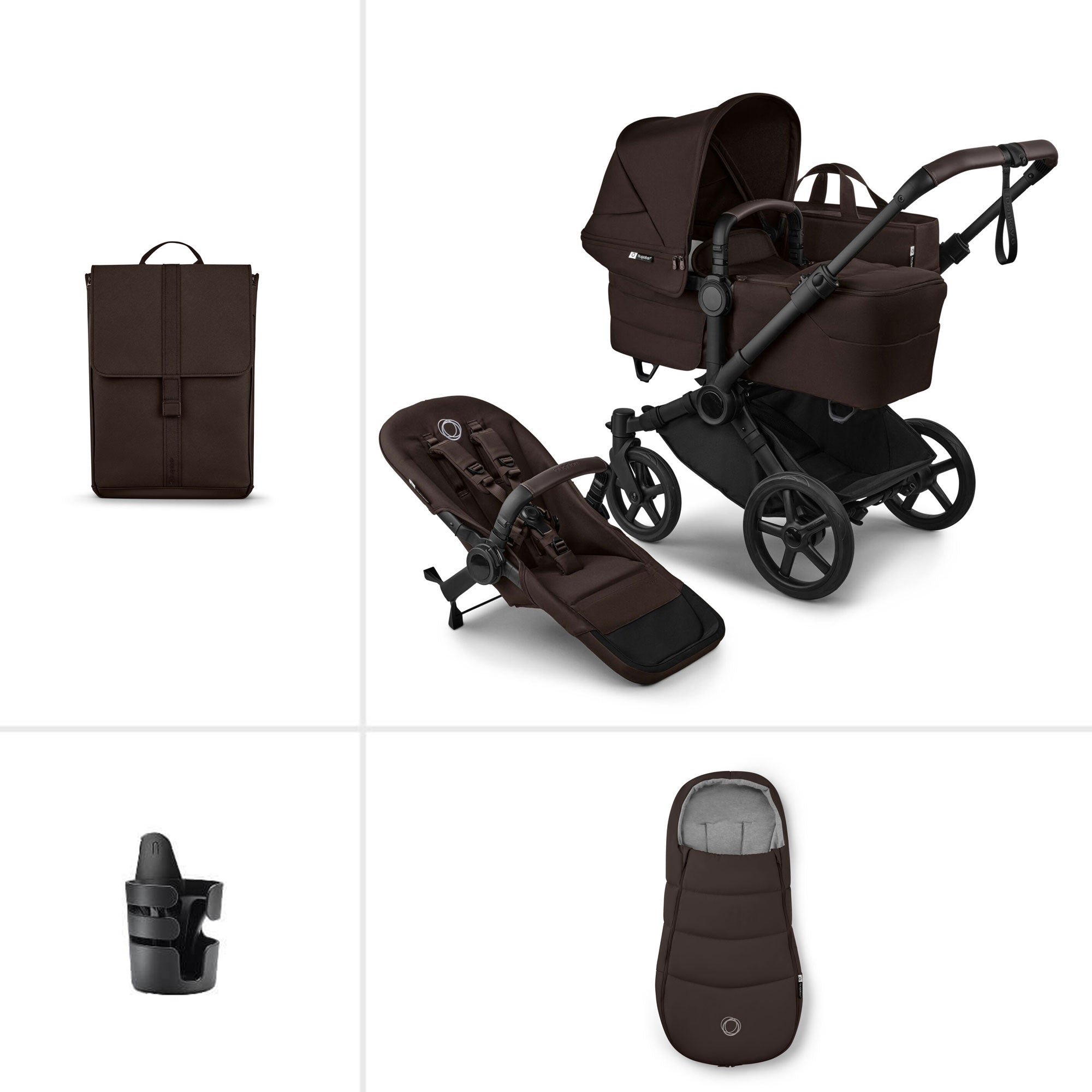 Bugaboo Donkey 6 Single Essential Bundle in Cocoa Brown