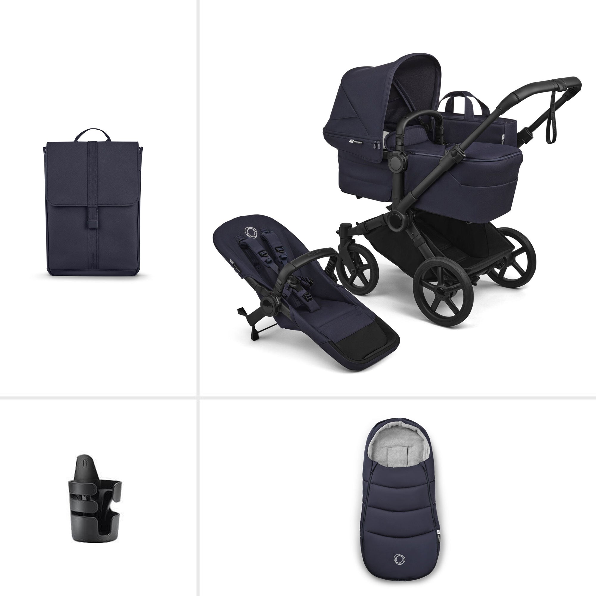 Bugaboo Donkey 6 Single Essential Bundle in Deep Indigo