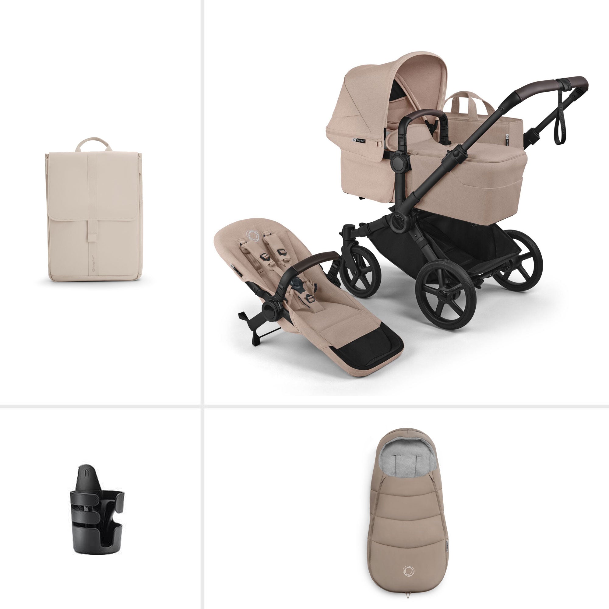 Bugaboo Donkey 6 Single Essential Bundle in Desert Taupe