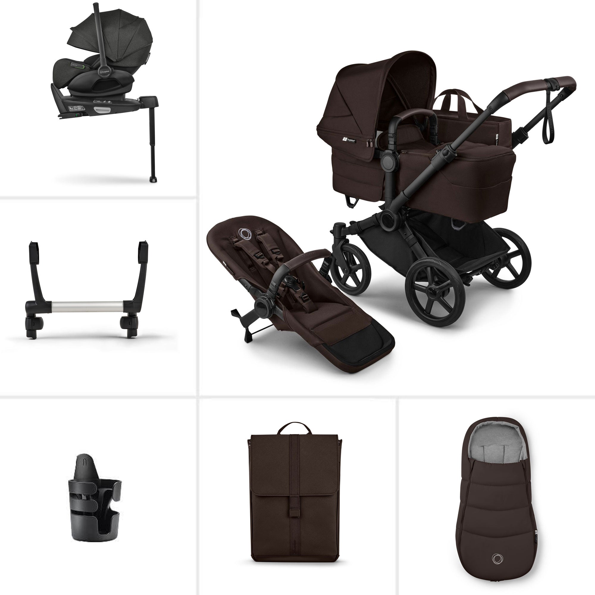 Bugaboo Donkey 6 Single Ultimate Newborn Bundle in Cocoa Brown