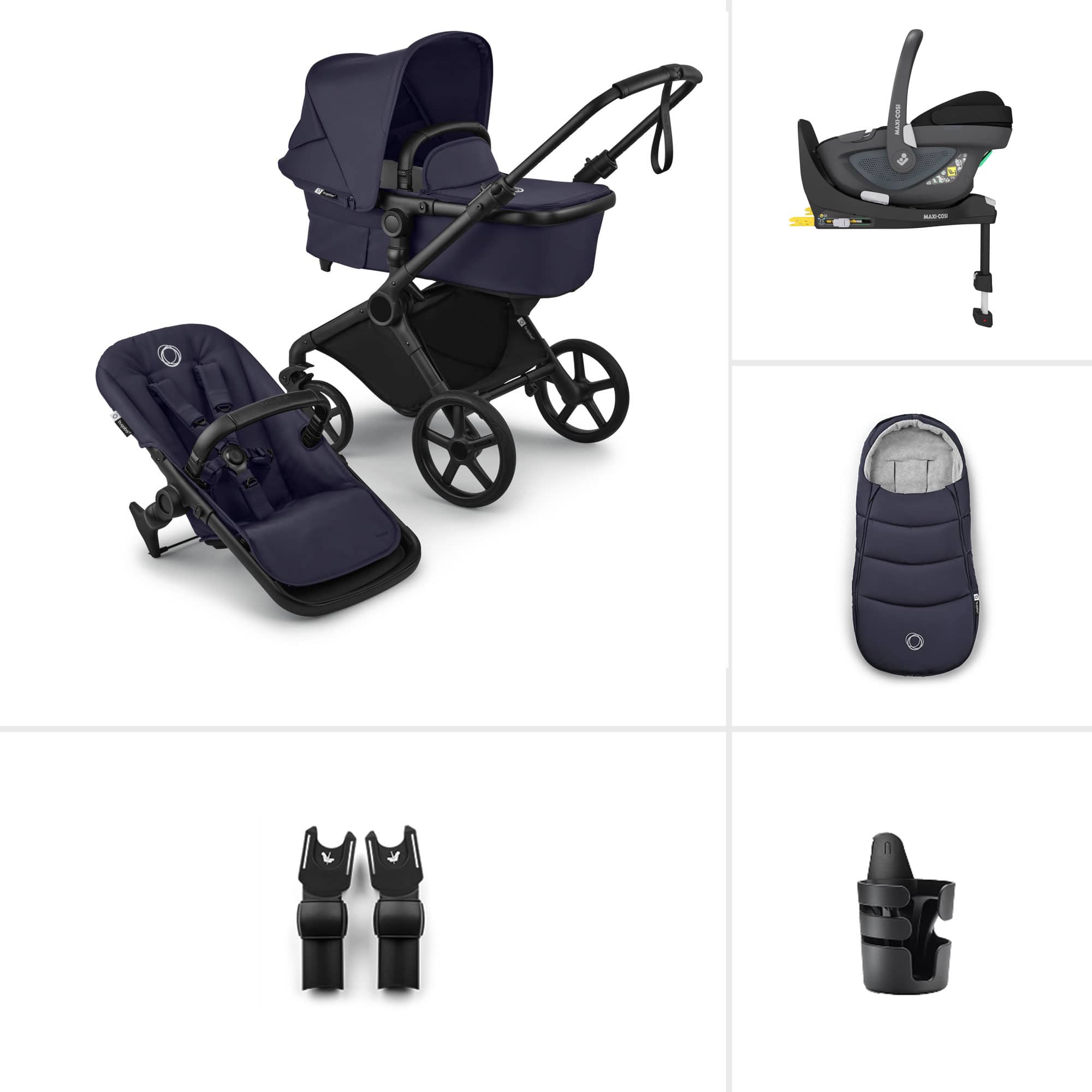 Bugaboo Cub Maxi-Cosi Ultimate Newborn Bundle in Deep Indigo