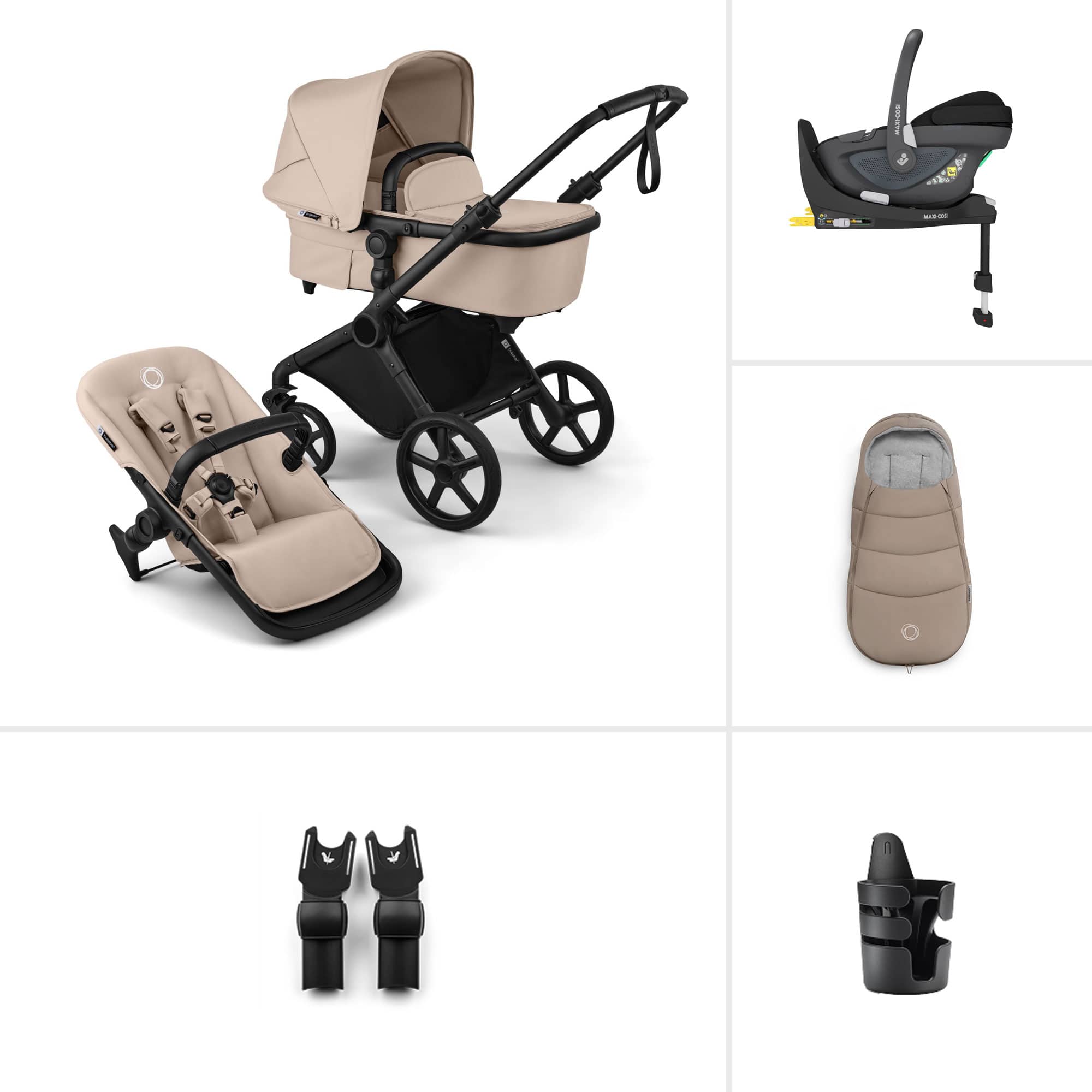 Bugaboo Cub Maxi-Cosi Ultimate Newborn Bundle in Desert Taupe