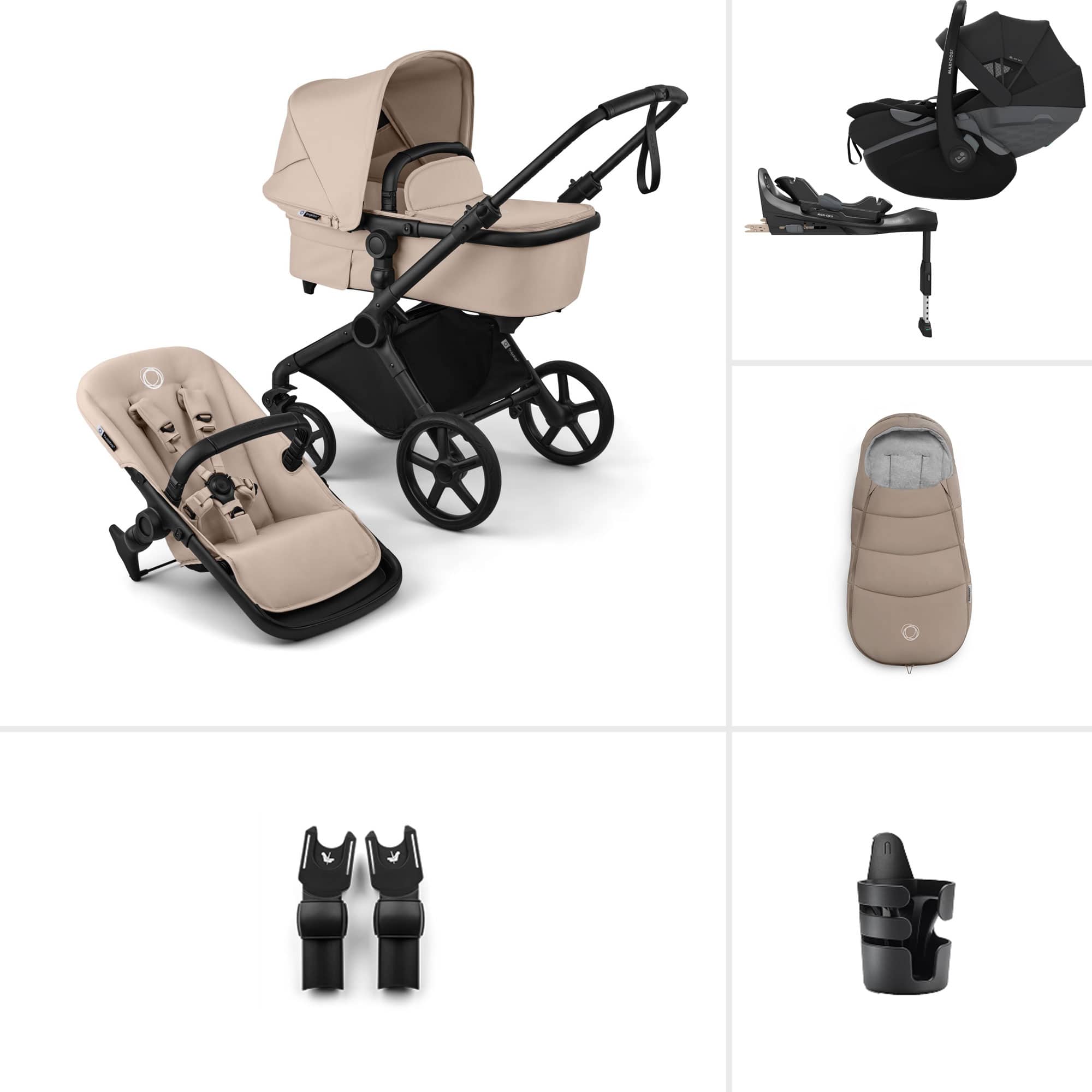 Bugaboo Cub Maxi-Cosi Ultimate Newborn Bundle in Desert Taupe