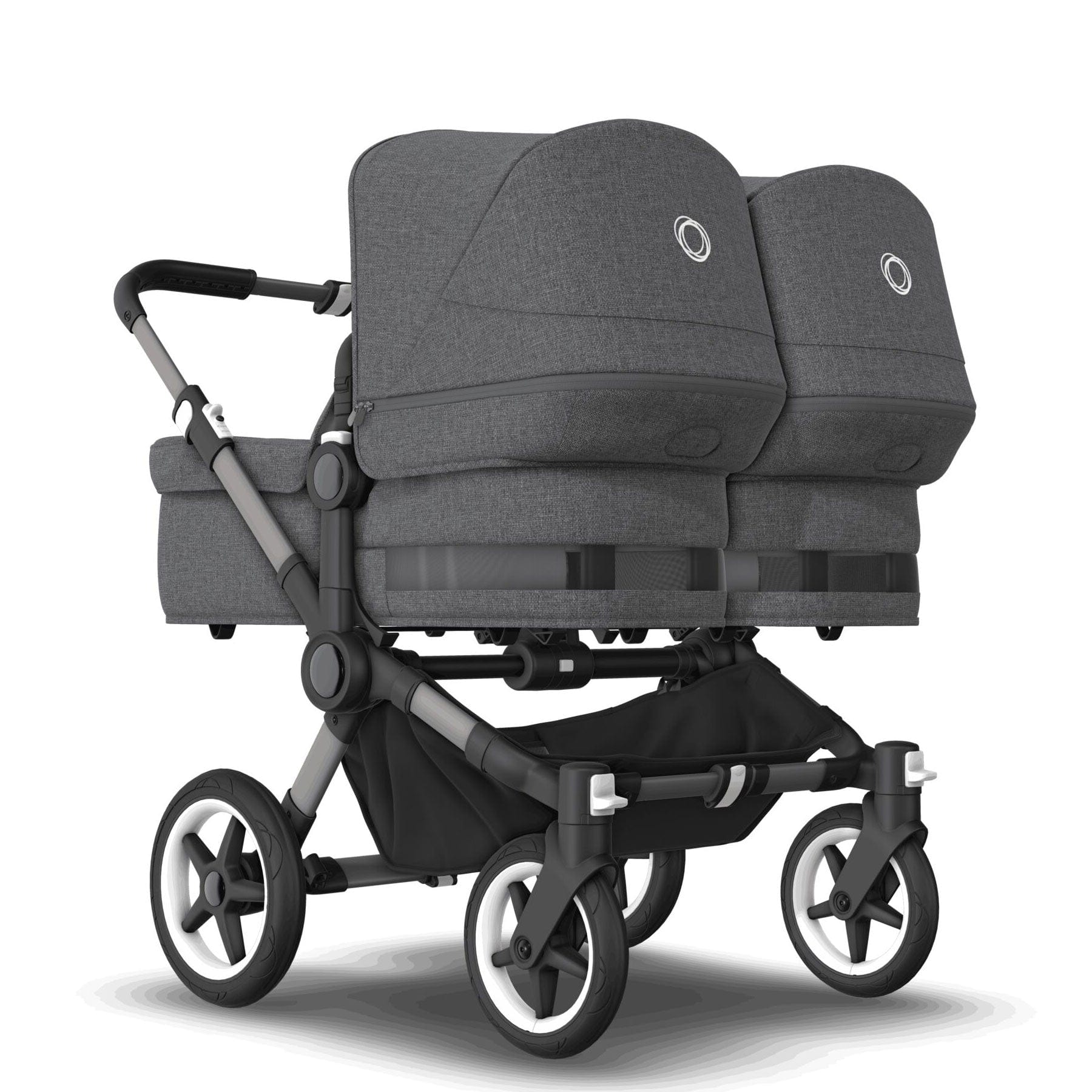 Bugaboo Donkey 5 Twin Complete Turtle Travel System in Grey Mélange Travel Systems 17680-GRY-MEL 8717447597094