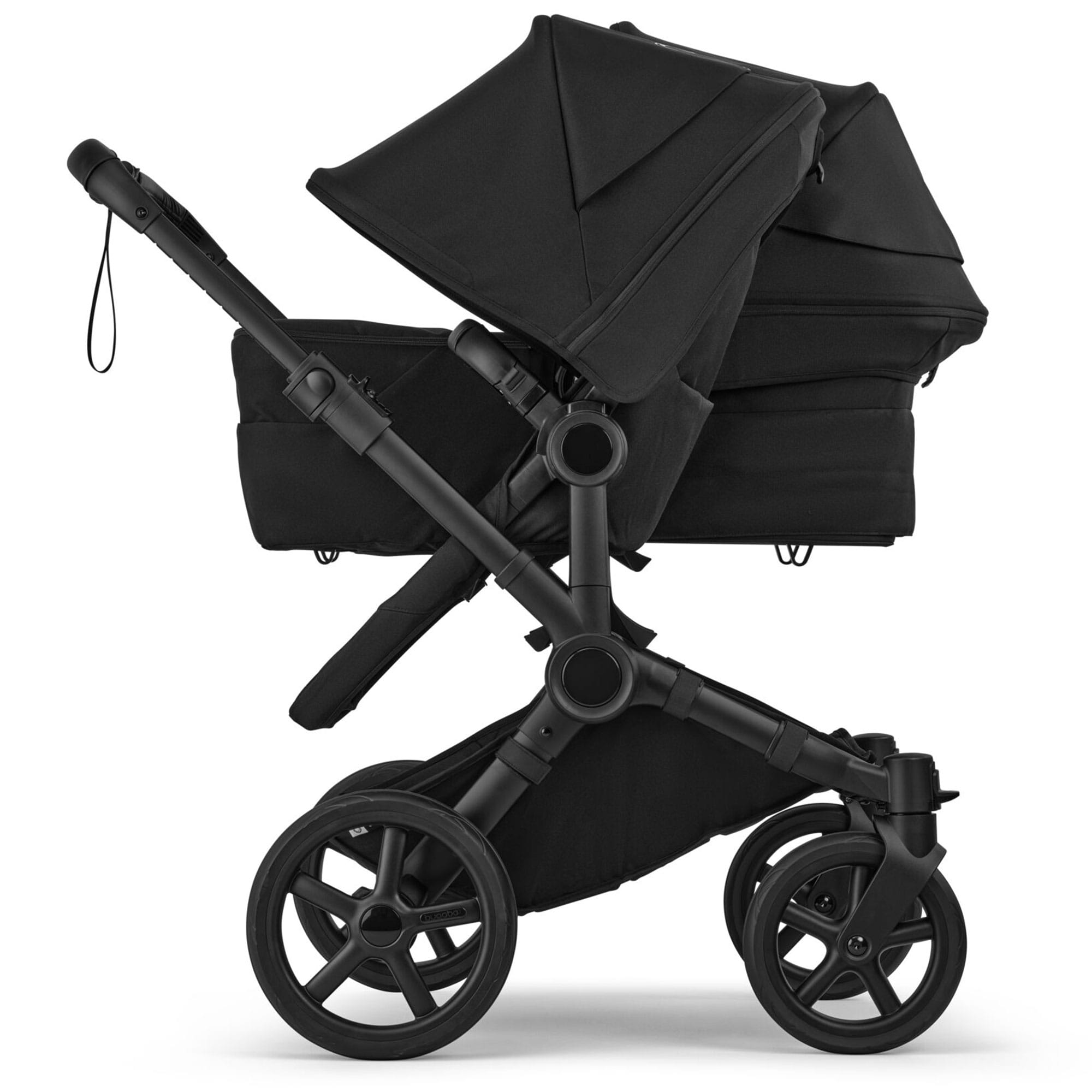 Bugaboo Donkey 6 Double Ultimate Newborn Bundle in Heritage Black Travel Systems 21673-HER-BLK 8717447404170