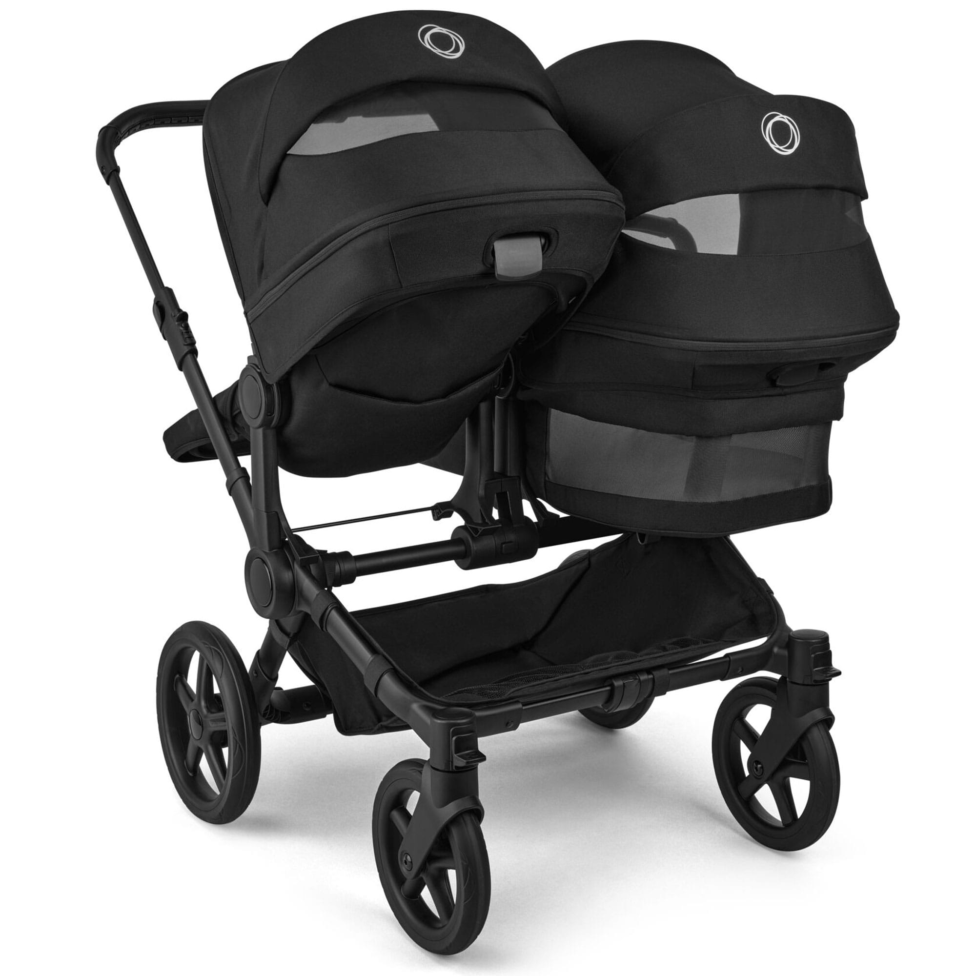 Bugaboo Donkey 6 Double Ultimate Newborn Bundle in Heritage Black Travel Systems 21673-HER-BLK 8717447404170