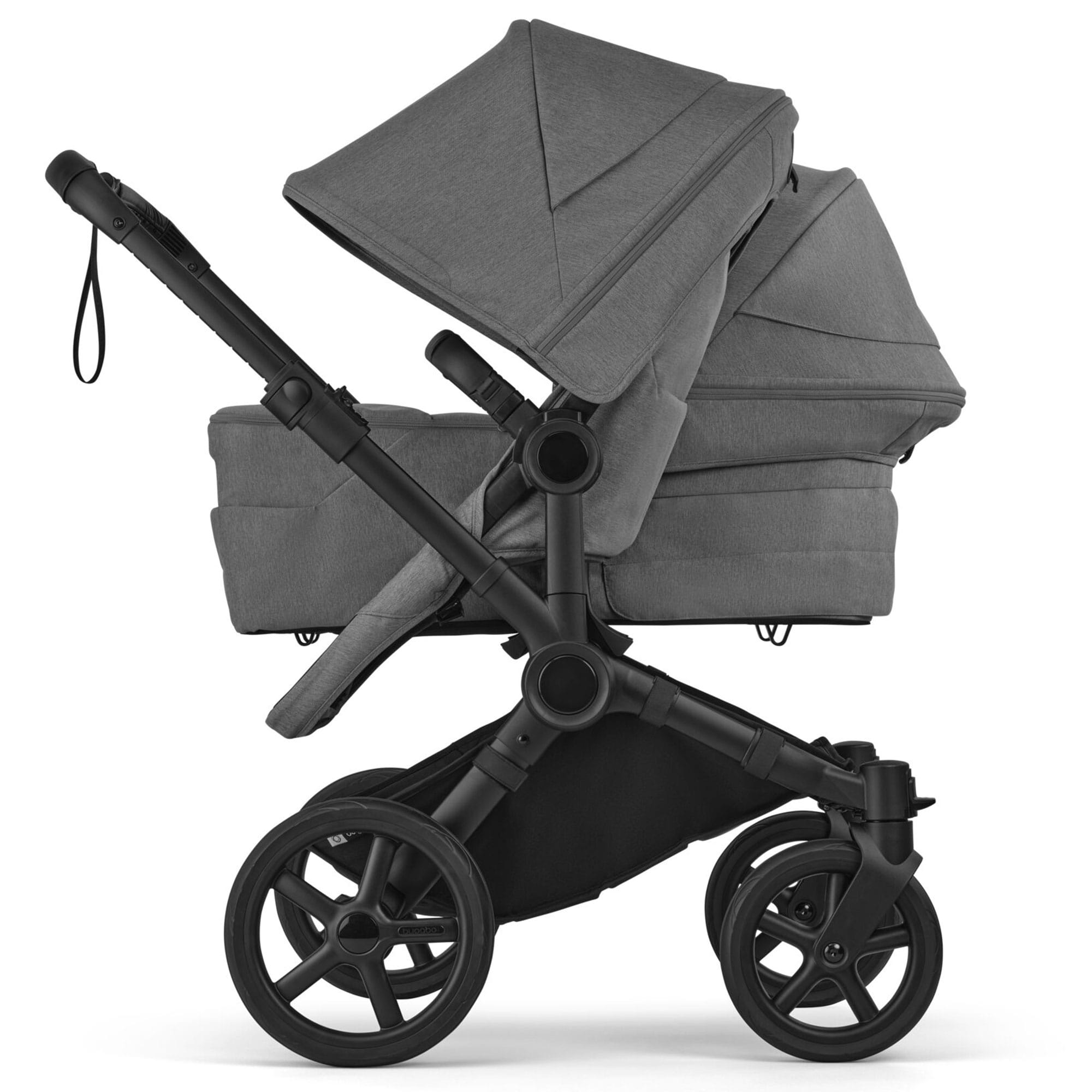 Bugaboo Donkey 6 Double Ultimate Newborn Bundle in Moon Grey Travel Systems 21673-MOO-GRY 8717447499251