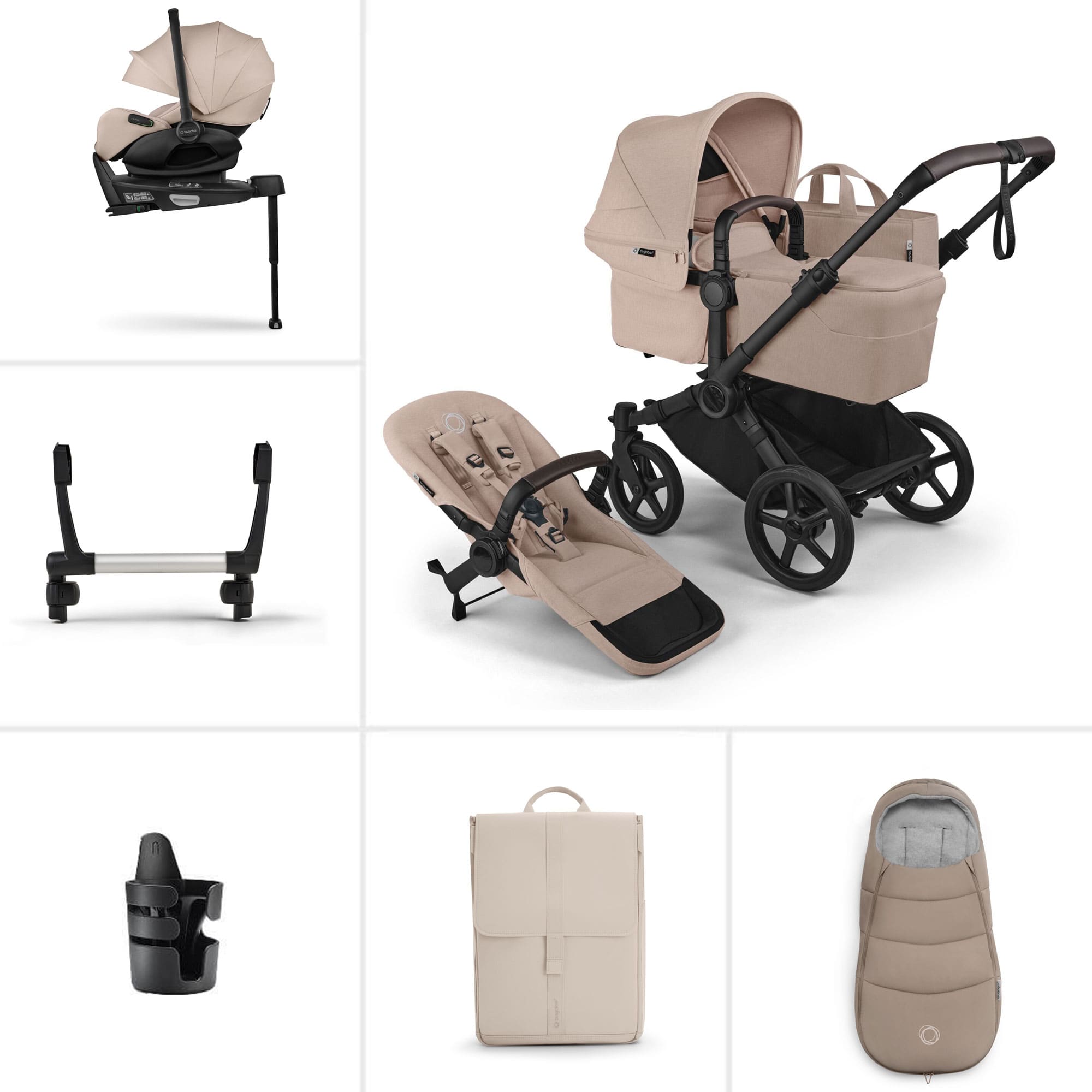 Bugaboo Donkey 6 Single Ultimate Newborn Bundle in Desert Taupe Travel Systems 21660-DES-TPE 8717447385752