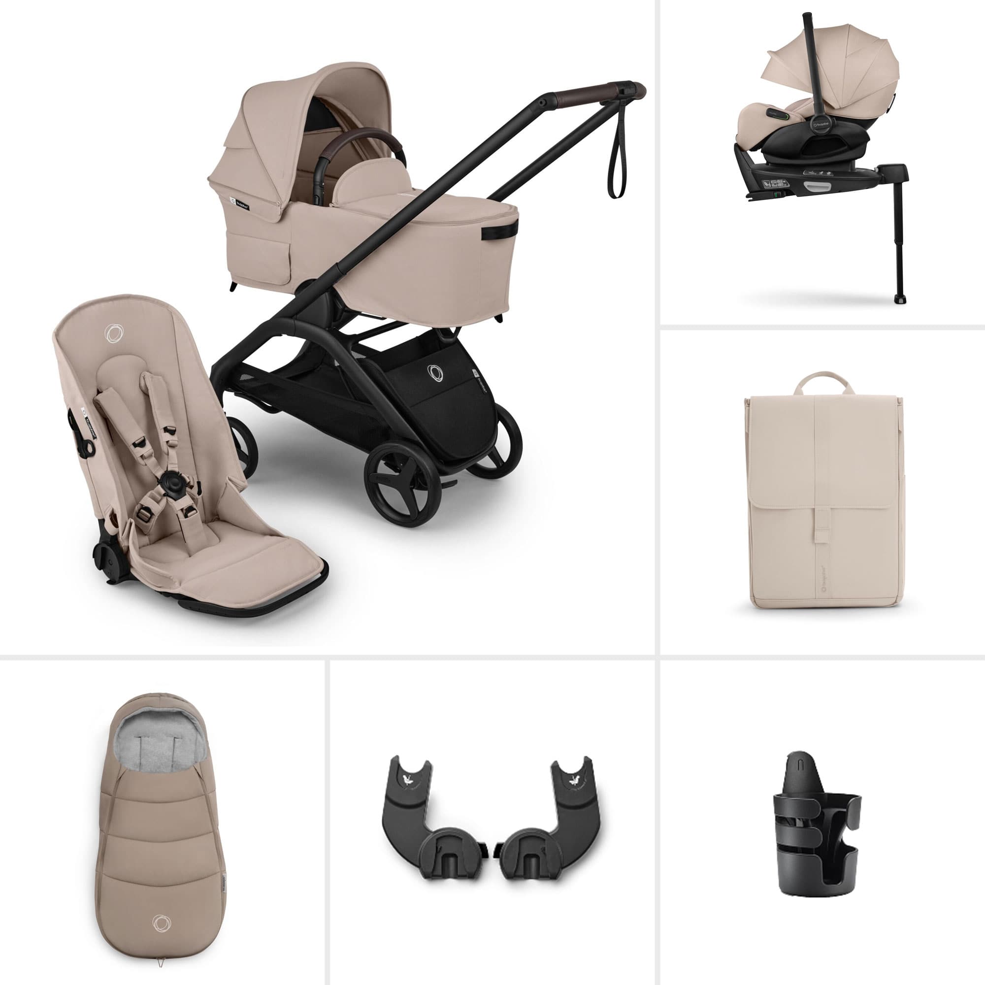 Bugaboo Dragonfly Plus Ultimate Newborn Bundle - Desert Taupe Travel Systems BUG-DFLY-PLUS-ULT-2 8717447495475