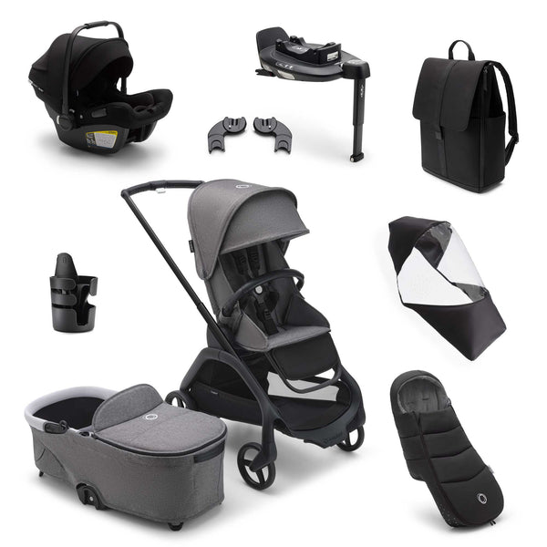 Bugaboo Dragonfly Ultimate Bundle - Graphite/Grey Melange Travel Systems 13807-GRA-GRE-MEL 8717447189534