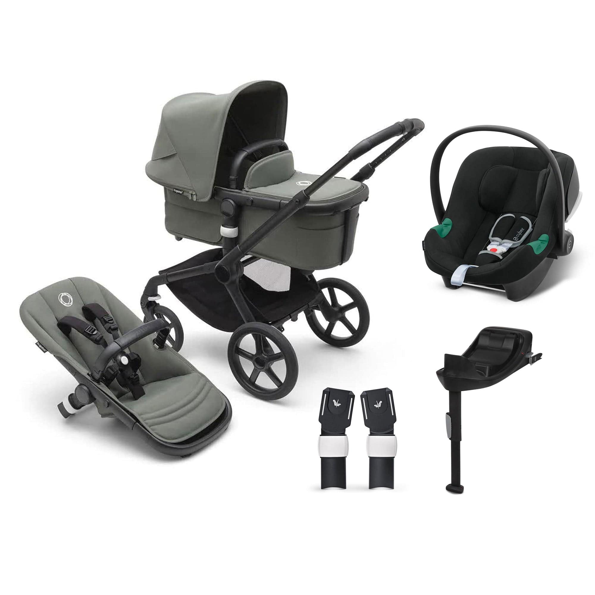 Bugaboo Fox 5 Cybex Travel System - Forest Green Travel Systems 15151-FOR-GRN