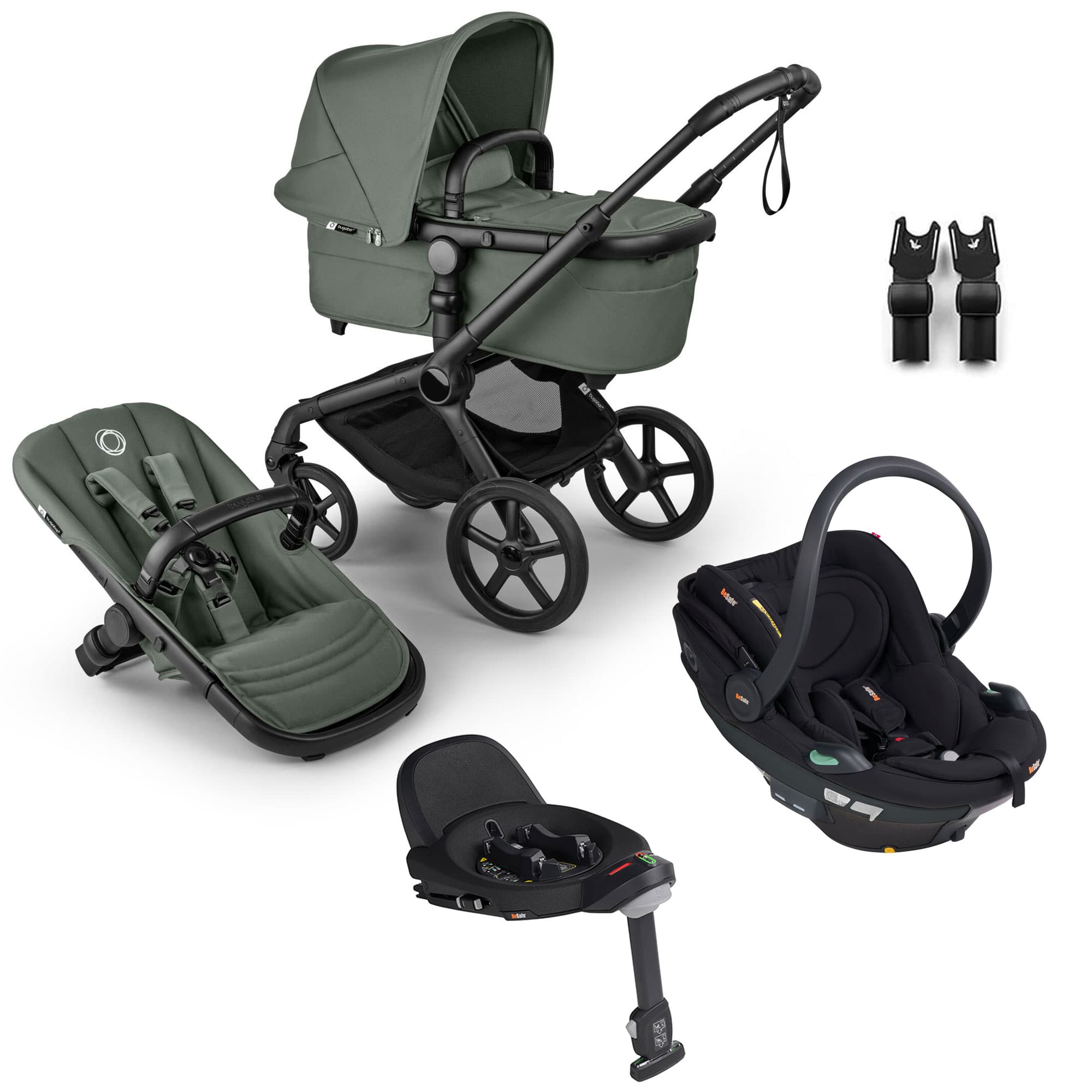 Bugaboo Fox 5 Renew BeSafe Travel System in Forest Green Travel Systems 20518-TS-BEY-GRN 8717447622239