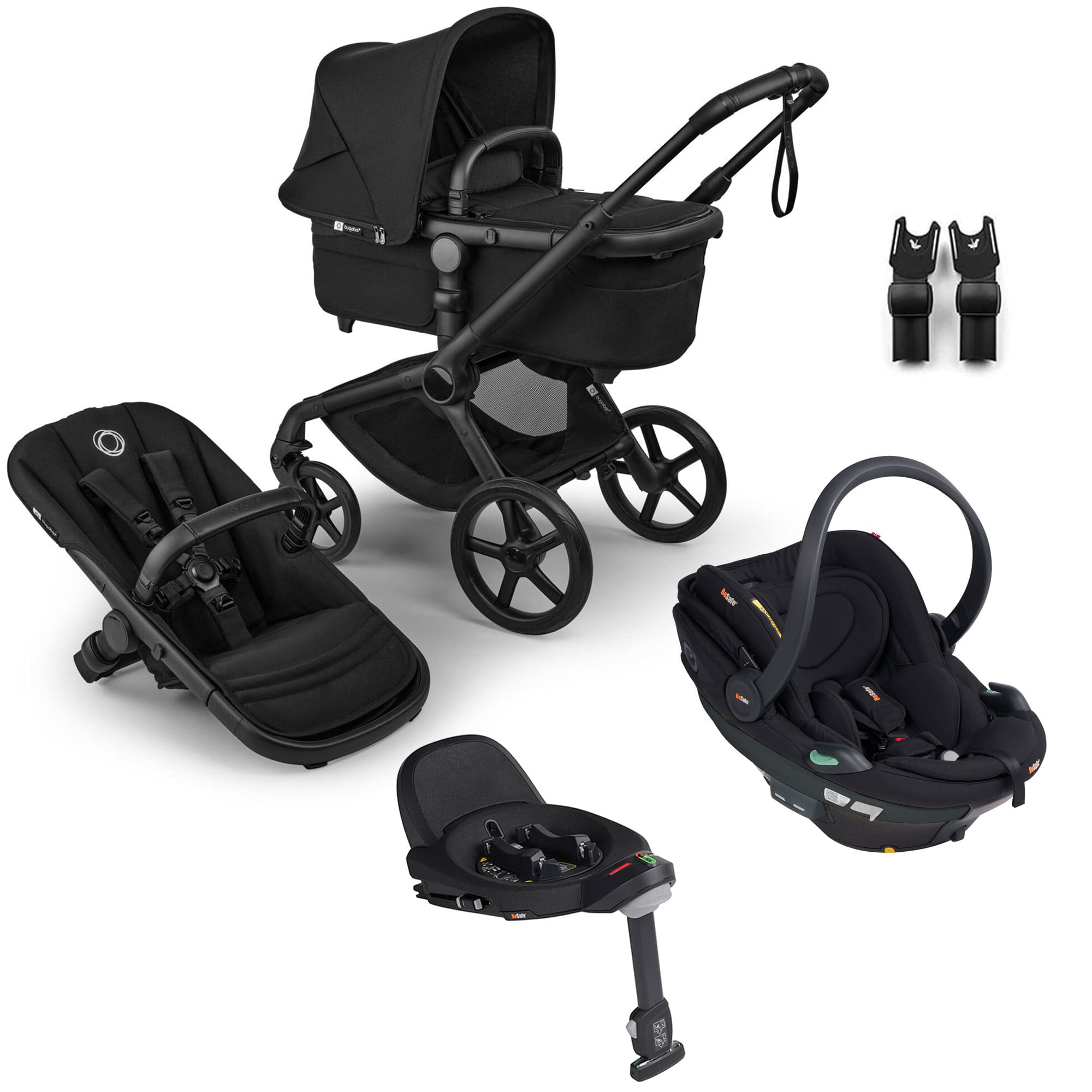 Bugaboo Fox 5 Renew BeSafe Travel System in Heritage Black Travel Systems 18865-TS-BEY-BLA 8717447385516