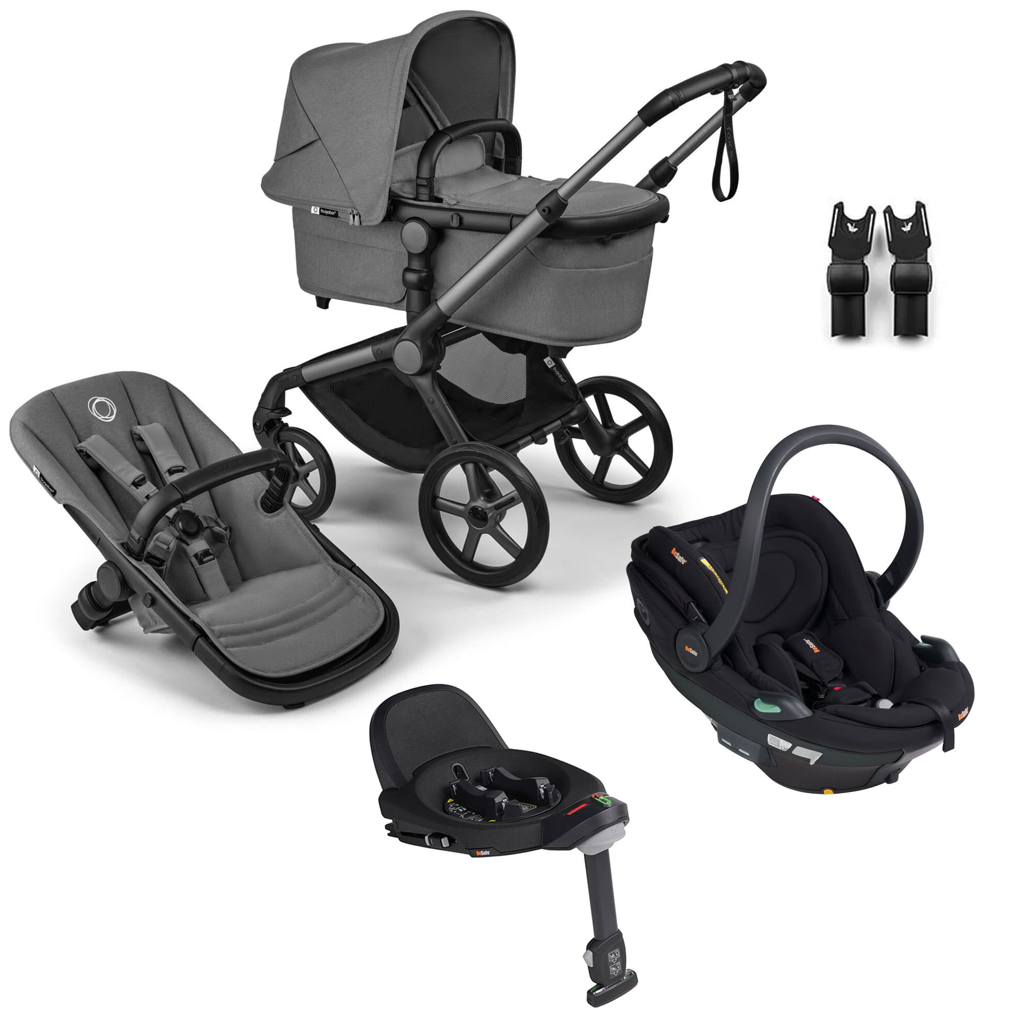 Bugaboo Fox 5 Renew BeSafe Travel System in Moon Grey Travel Systems 18876-TS-BEY-GRE 8717447391630