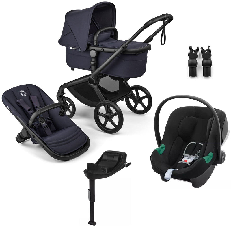 bugaboo fox 2 vapor blue Bugaboo Fox 5 Renew Cybex Travel System in Deep Indigo