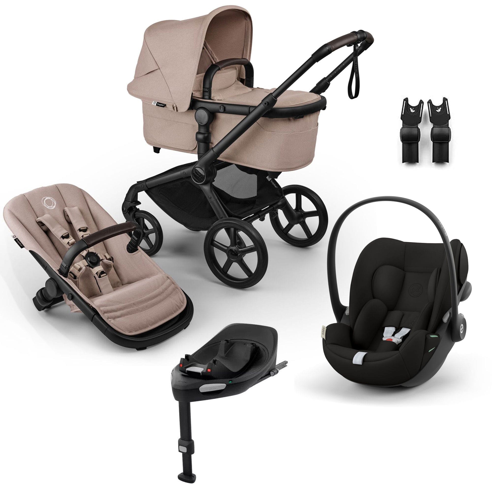 bugaboo fox 5 with cybex car seat Bugaboo Fox 5 Renew Cybex Travel System in Desert Taupe