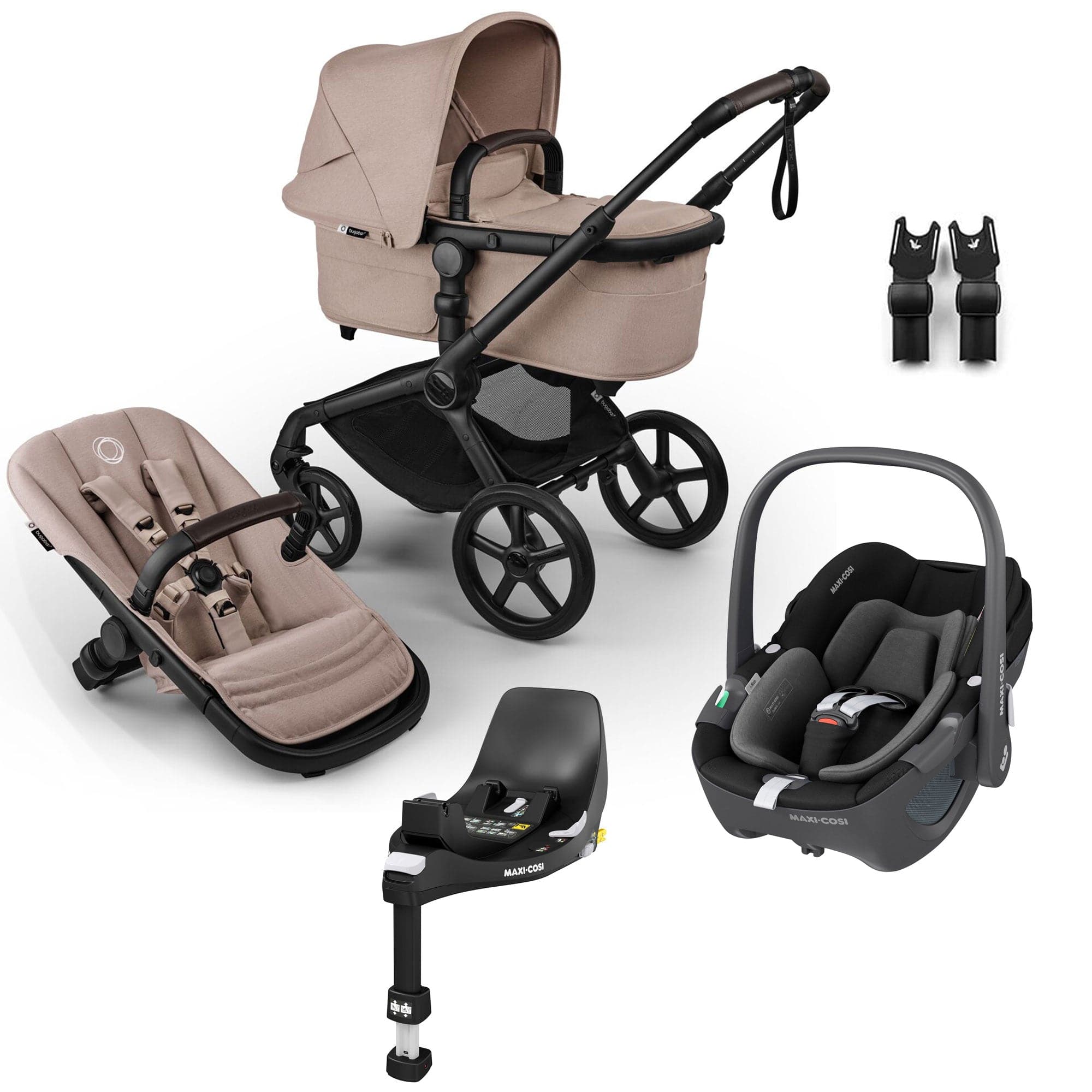 bugaboo fox 5 maxi cosi Bugaboo Fox 5 Renew Maxi-Cosi Travel System in Desert Taupe