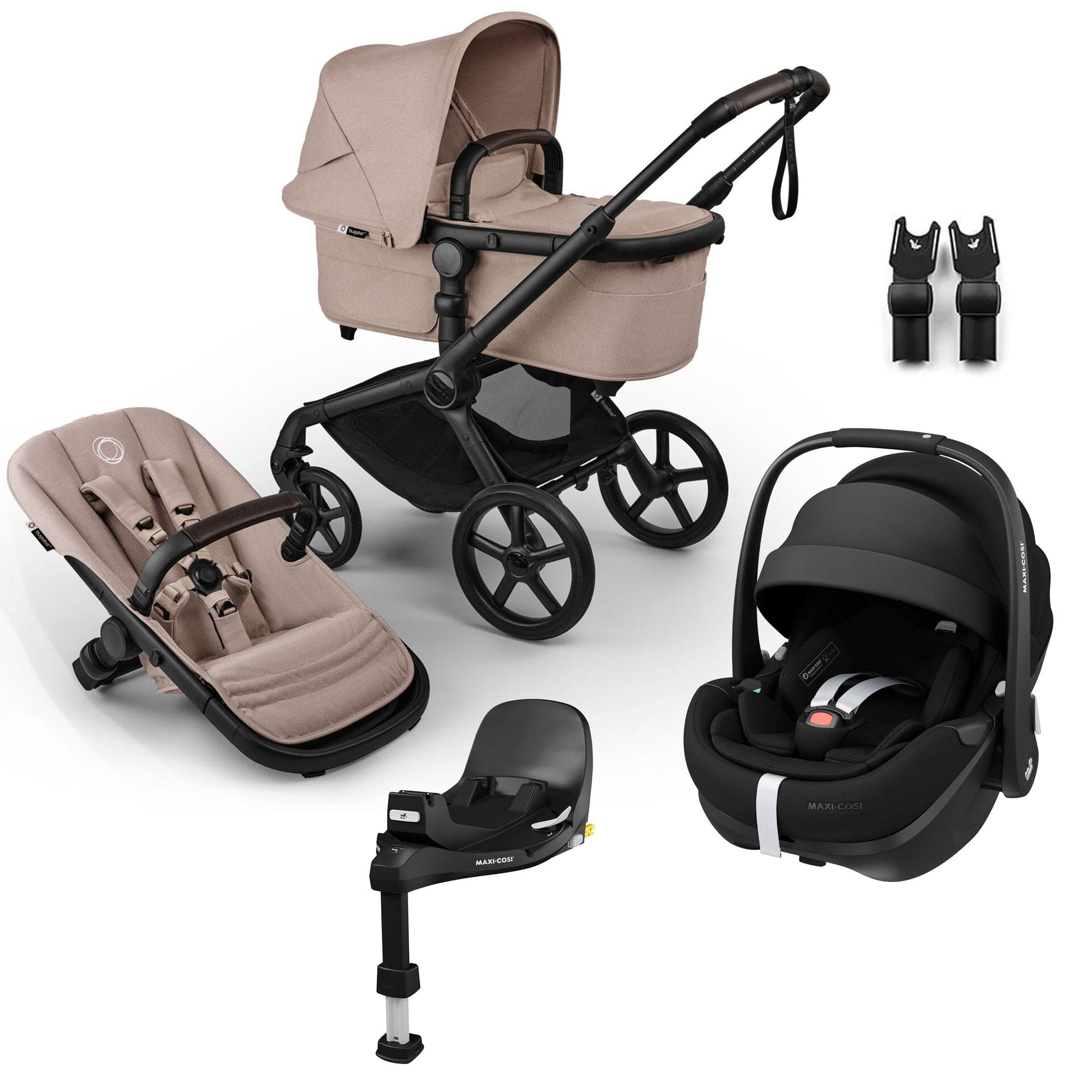 maxi cosi bugaboo Bugaboo Fox 5 Renew Maxi-Cosi Travel System in Desert Taupe