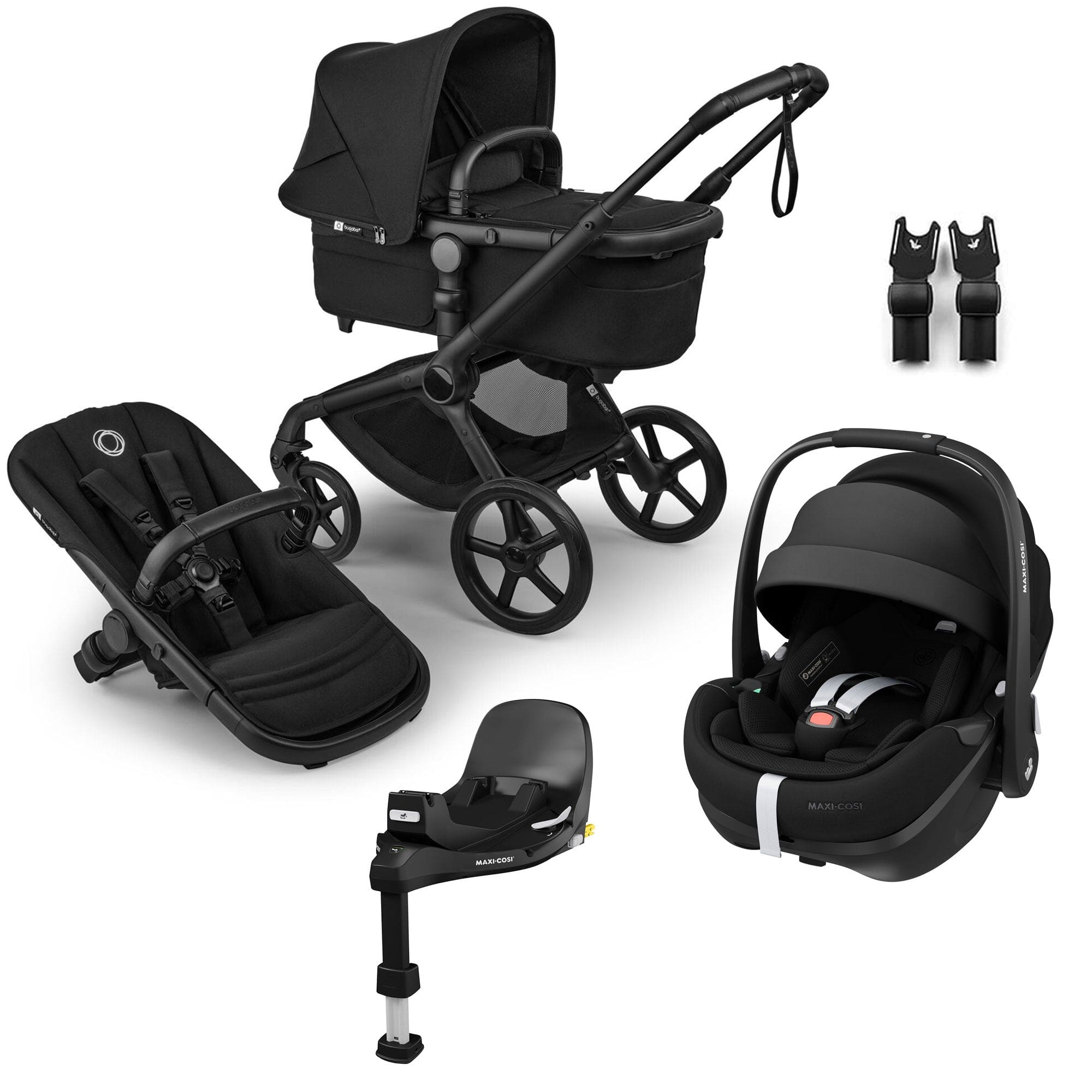 Bugaboo Fox 5 Renew Maxi-Cosi Travel System in Heritage Black Travel Systems 18860-TS-PV2-BLA 8717447385516