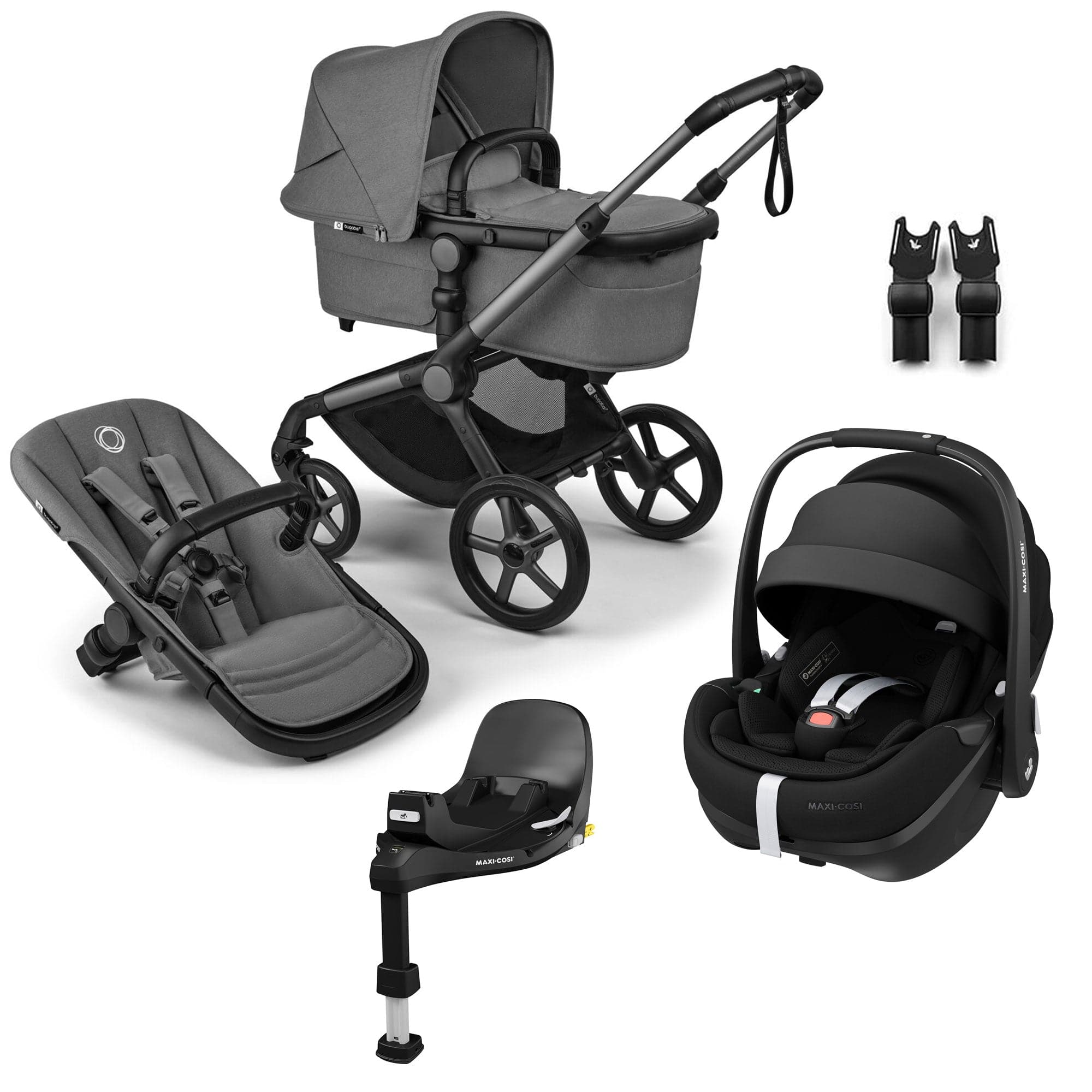Bugaboo Fox 5 Renew Maxi-Cosi Travel System in Moon Grey Travel Systems 18864-TS-PV2-GRE 8717447391630