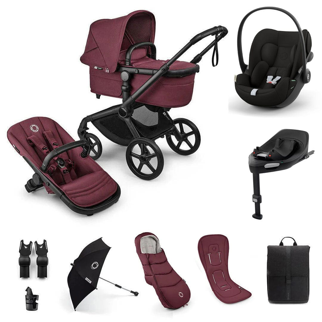 Bugaboo Fox 5 Renew Ultimate Cybex Bundle in Dark Cherry Travel Systems 18814-ULT-CLG-CHE