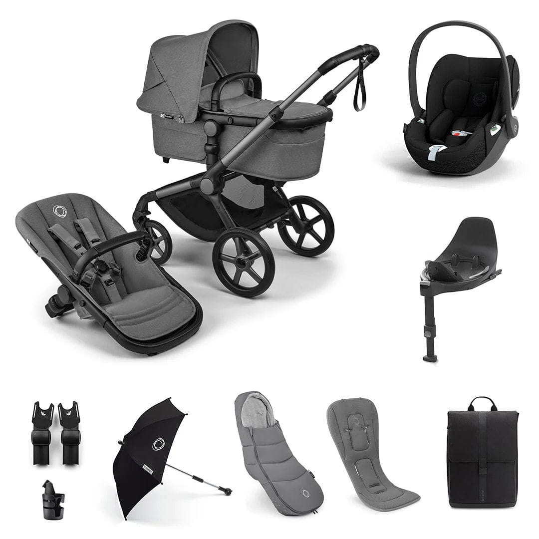 Bugaboo Fox 5 Renew Ultimate Cybex Bundle in Moon Grey Travel Systems 18789-ULT-CLT-GRE